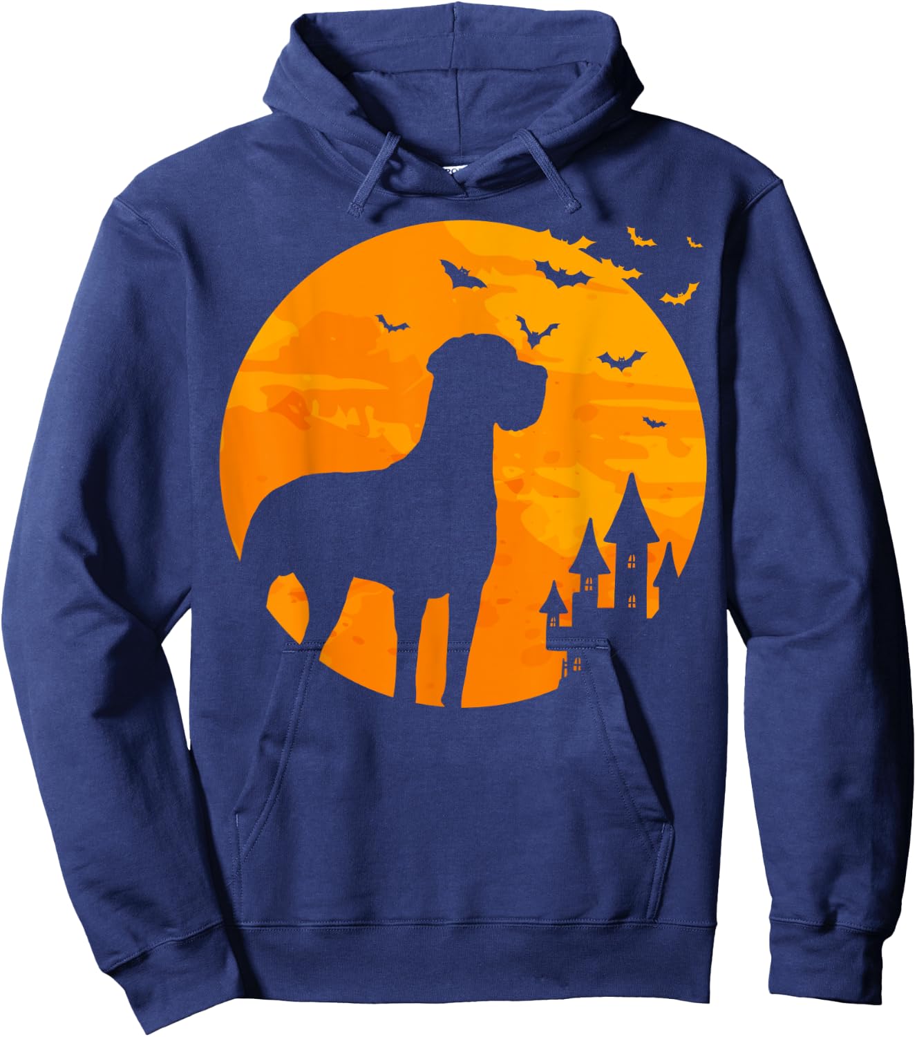 Great Dane Scary Halloween T Shirt Hoodie - Hoodie | Navy