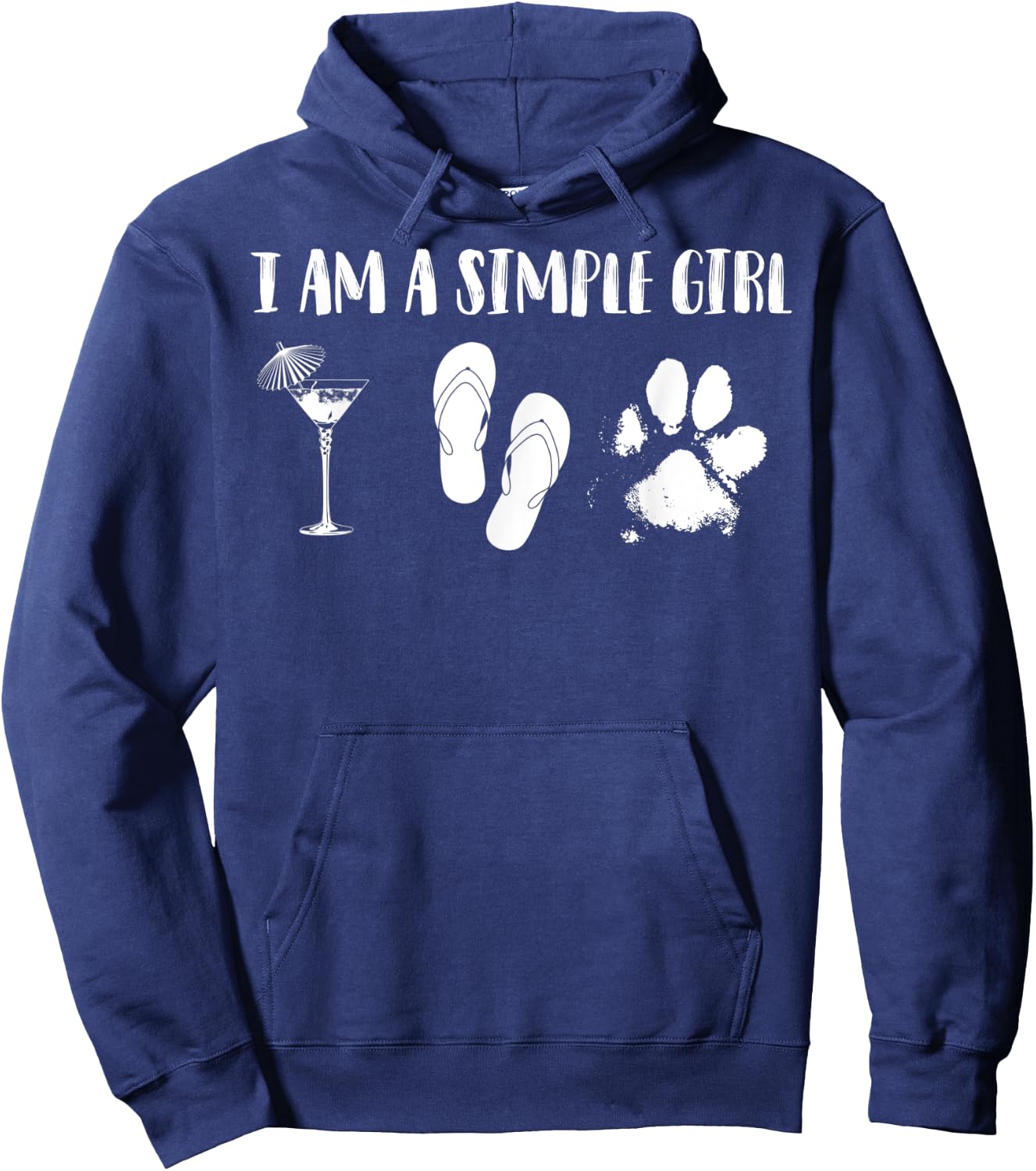 I Am A Simple Girl Shirt | Cute Urban Street Wear Gift Hoodie - Hoodie | Navy