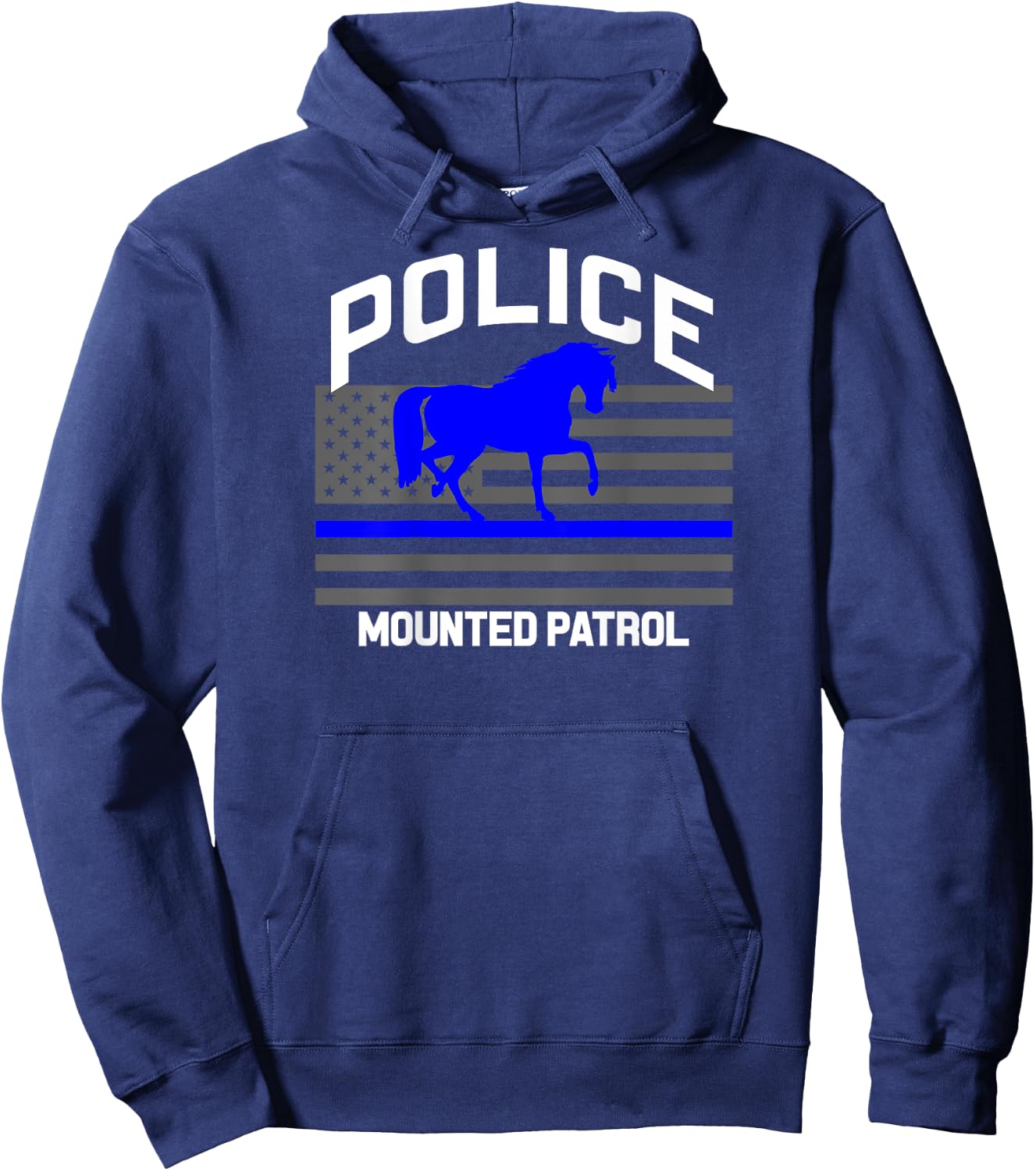 Police Officer Mounted Patrol Cops Law Enforcement Hoodie - Hoodie | Navy