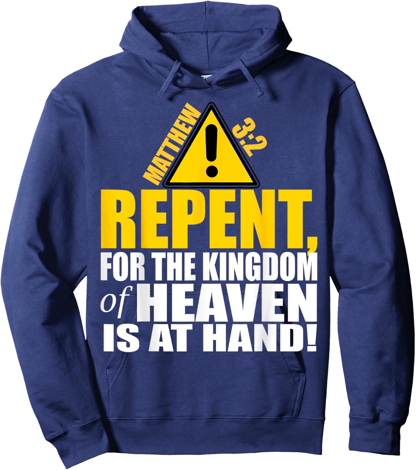 Christerest: Repent Matthew 3:2 Christian Salvation Gift Hoodie - Hoodie | Navy