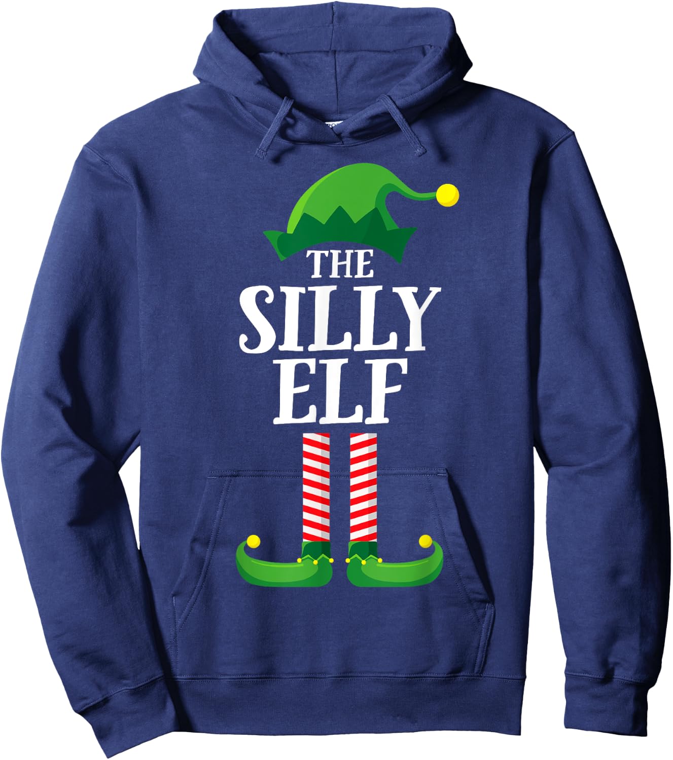 Silly Elf Matching Family Group Christmas Party Pyjamas Hoodie - Hoodie | Navy