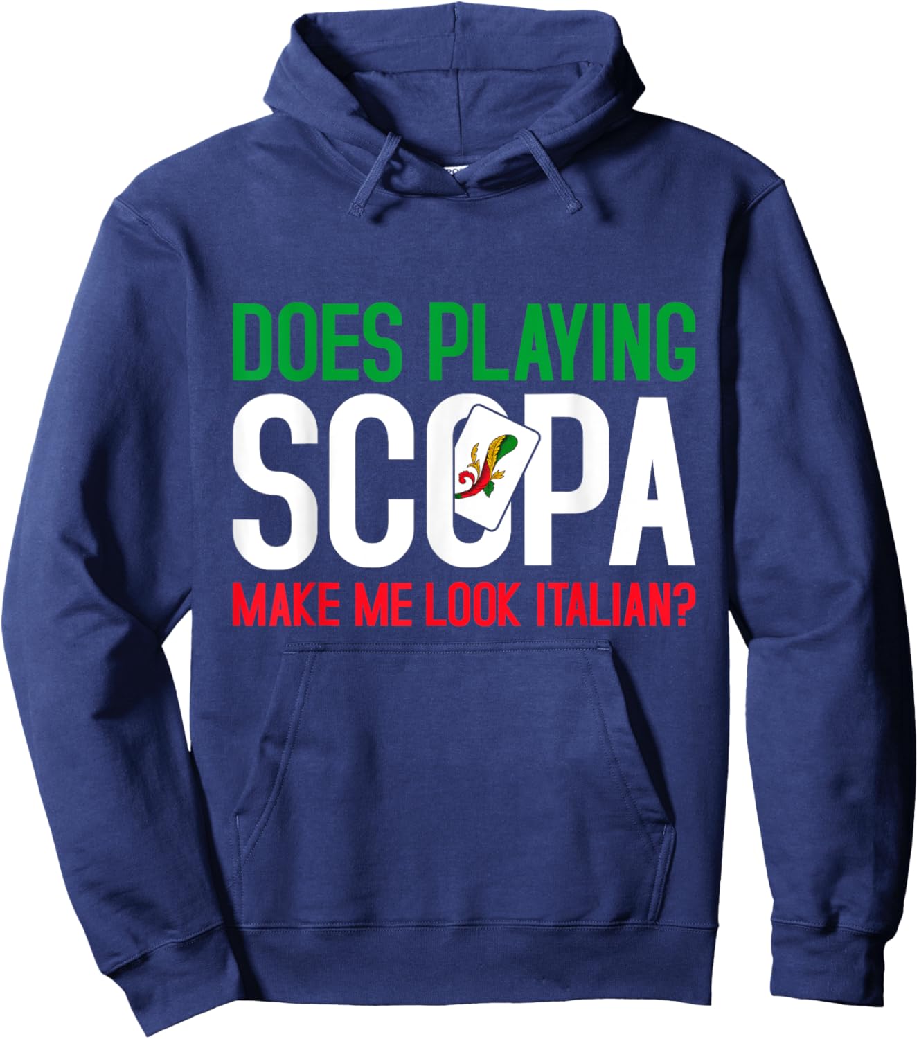 Italian Card Game Scopa Lover Playing Italian Scopa Hoodie - Hoodie | Navy