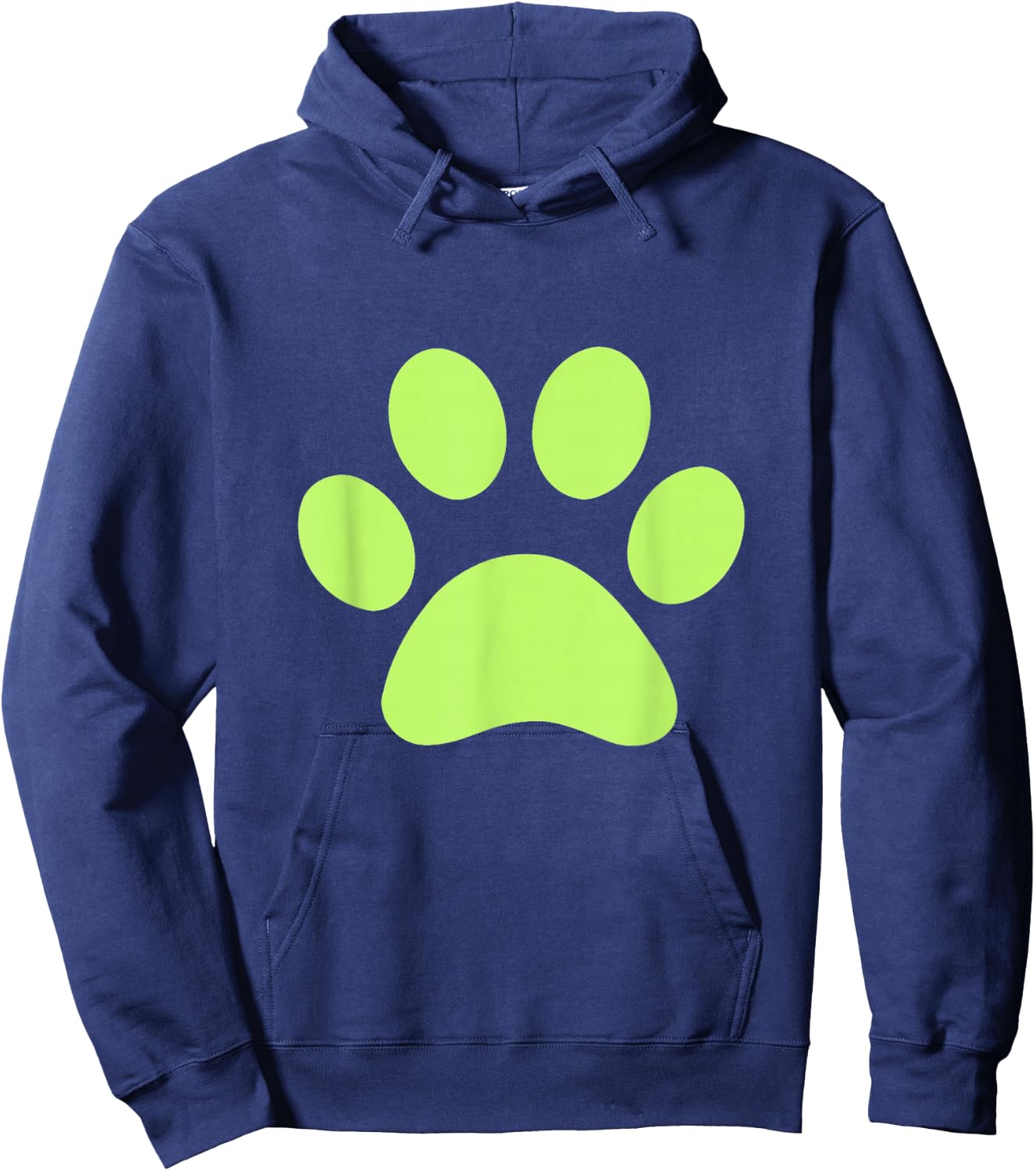Lime Green Paw Print Dog Lover Hoodie - Hoodie | Navy