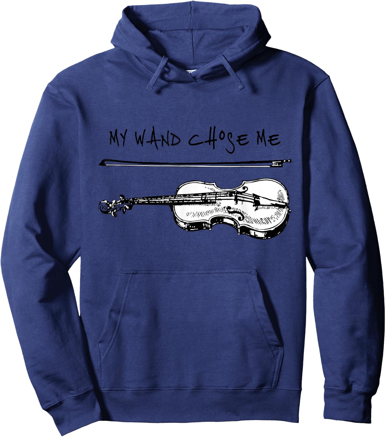 My Wand Chose Me Violin White Player Funny Gift Christmas Hoodie - Hoodie | Navy
