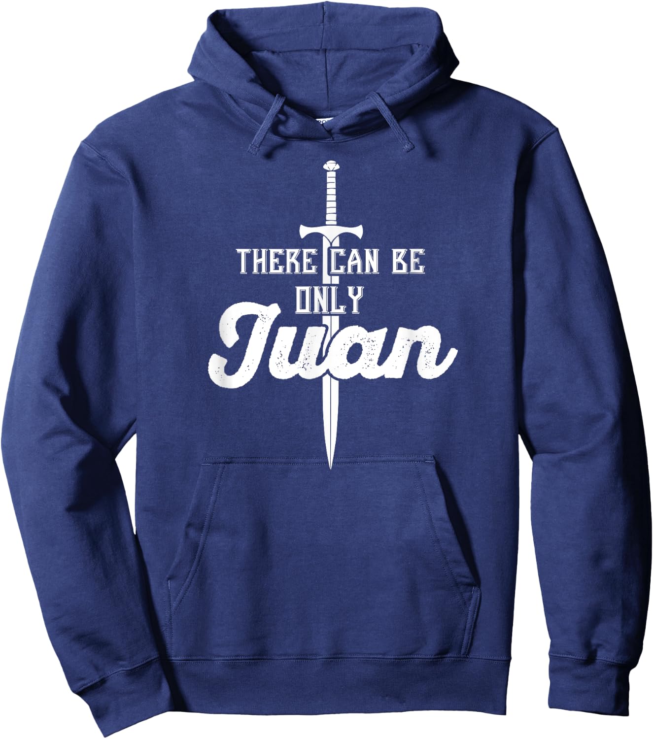 There Can Only Be Juan Shirt Cinco De Mayo Sword White Hoodie - Hoodie | Navy