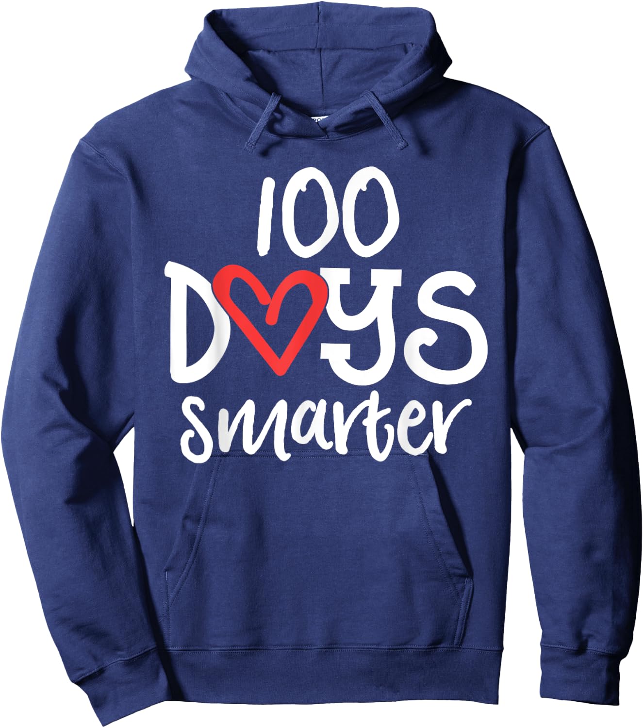 100 Days Smarter 100th Day of School Shirt Kindness Teacher Men Women Kids Hoodie - Hoodie | Navy