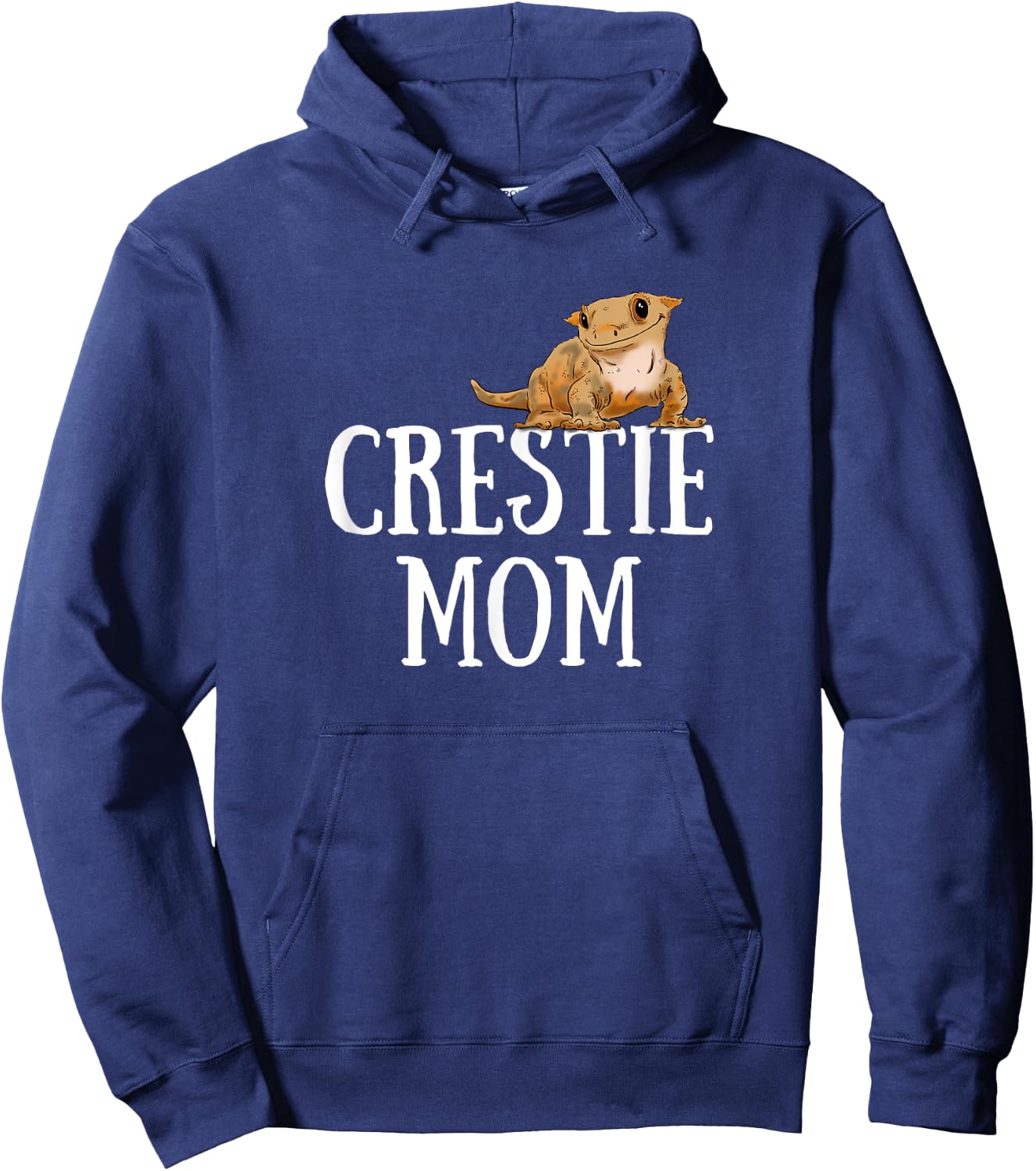 Crested Gecko Mom, Gecko Lover, Cute Crestie, Reptile Mom Hoodie - Hoodie | Navy