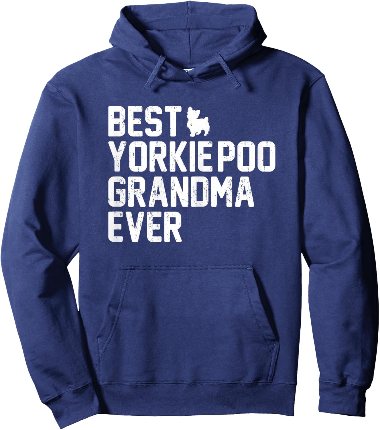 Best Grandma YORKIE-POO Ever Vintage Hoodie - Hoodie | Navy