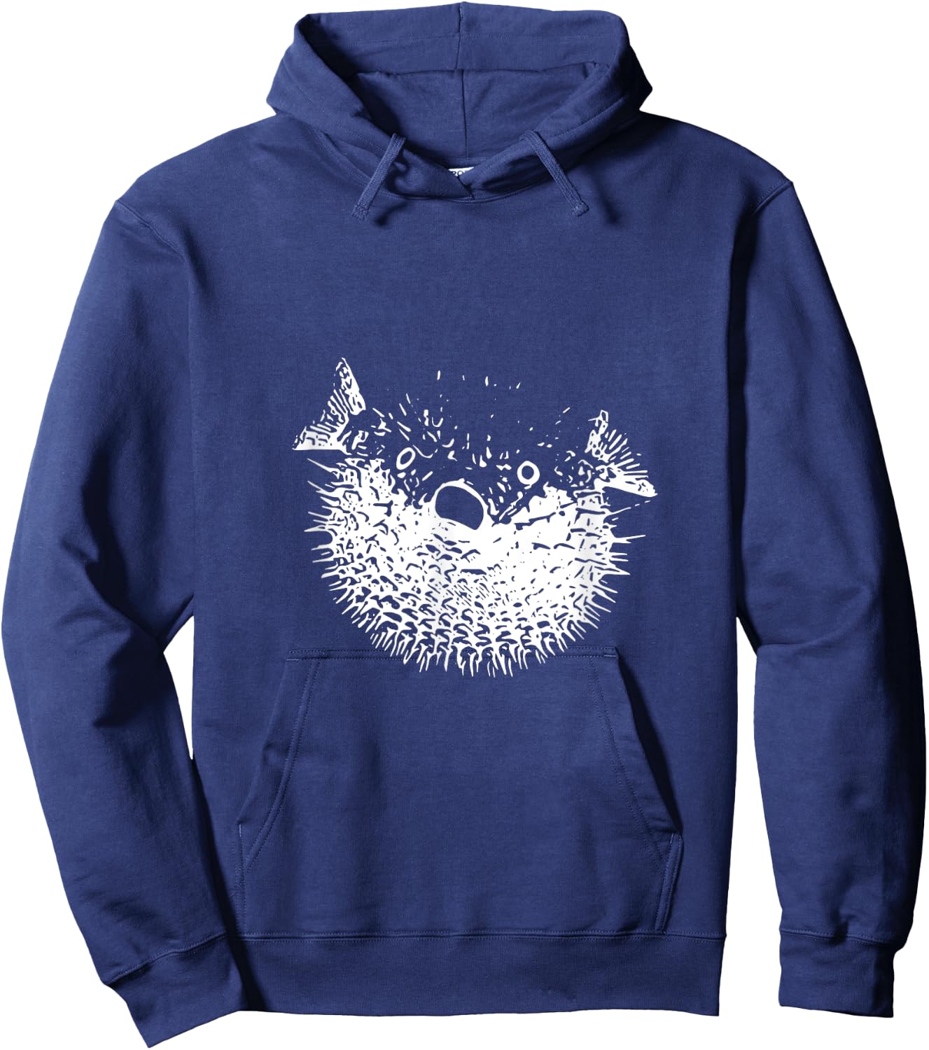Simple Blowfish Shirt - Funny Blowfish Animal Hoodie - Hoodie | Navy