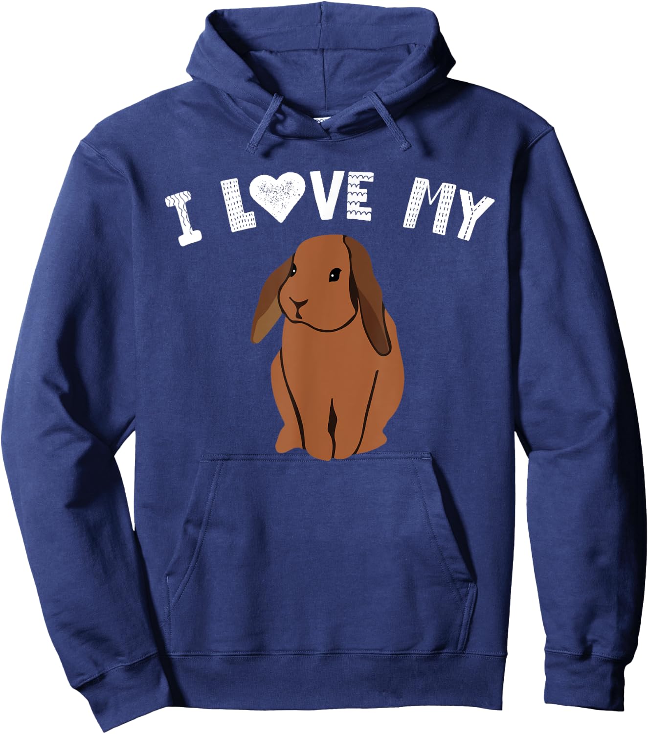 I Love My Bunny Rabbit Lovers Animal Pet Owner Gifts Hoodie - Hoodie | Navy