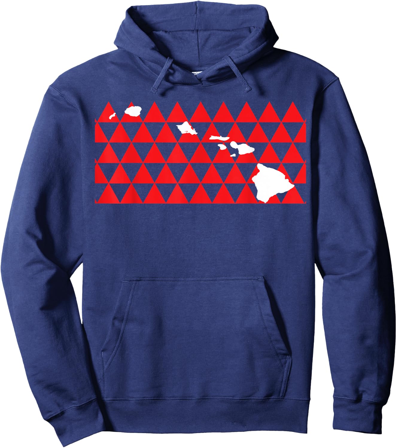 Hawaiian Islands Tribal Shark T Shirt, Hi Hawaii Shirt Hoodie - Hoodie | Navy