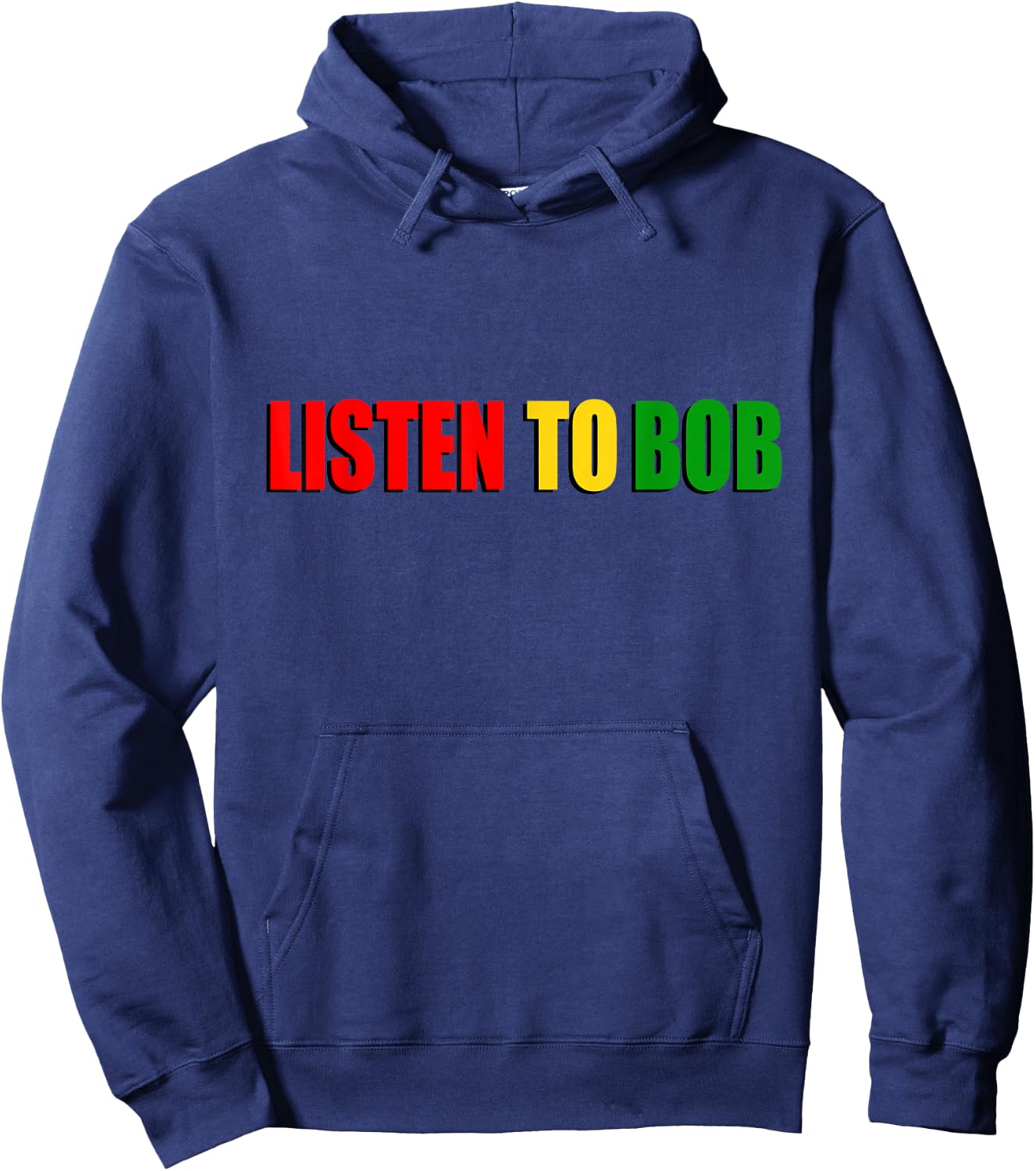 Listen To Bob Design - Reggae Music Bob Design Hoodie - Hoodie | Navy