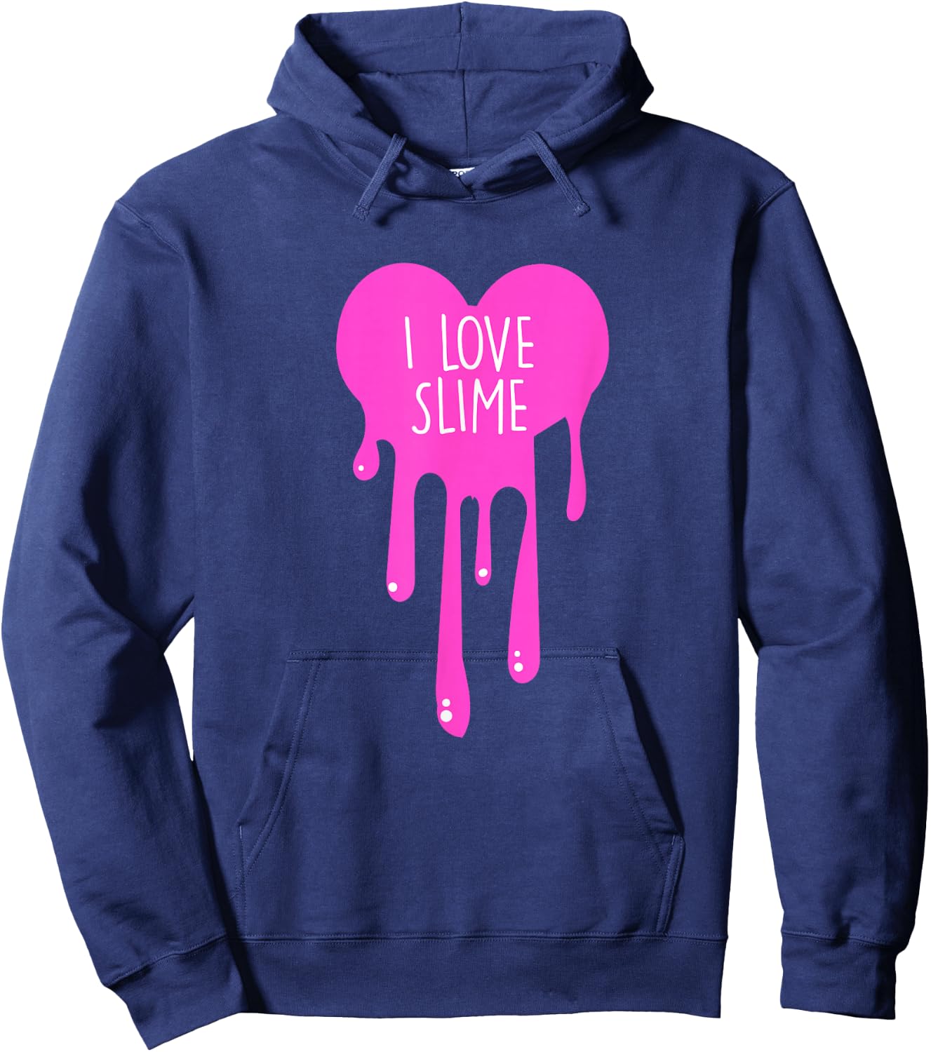 I love Slime DIY Slime Lovers Heart for Slime Queens Hoodie - Hoodie | Navy