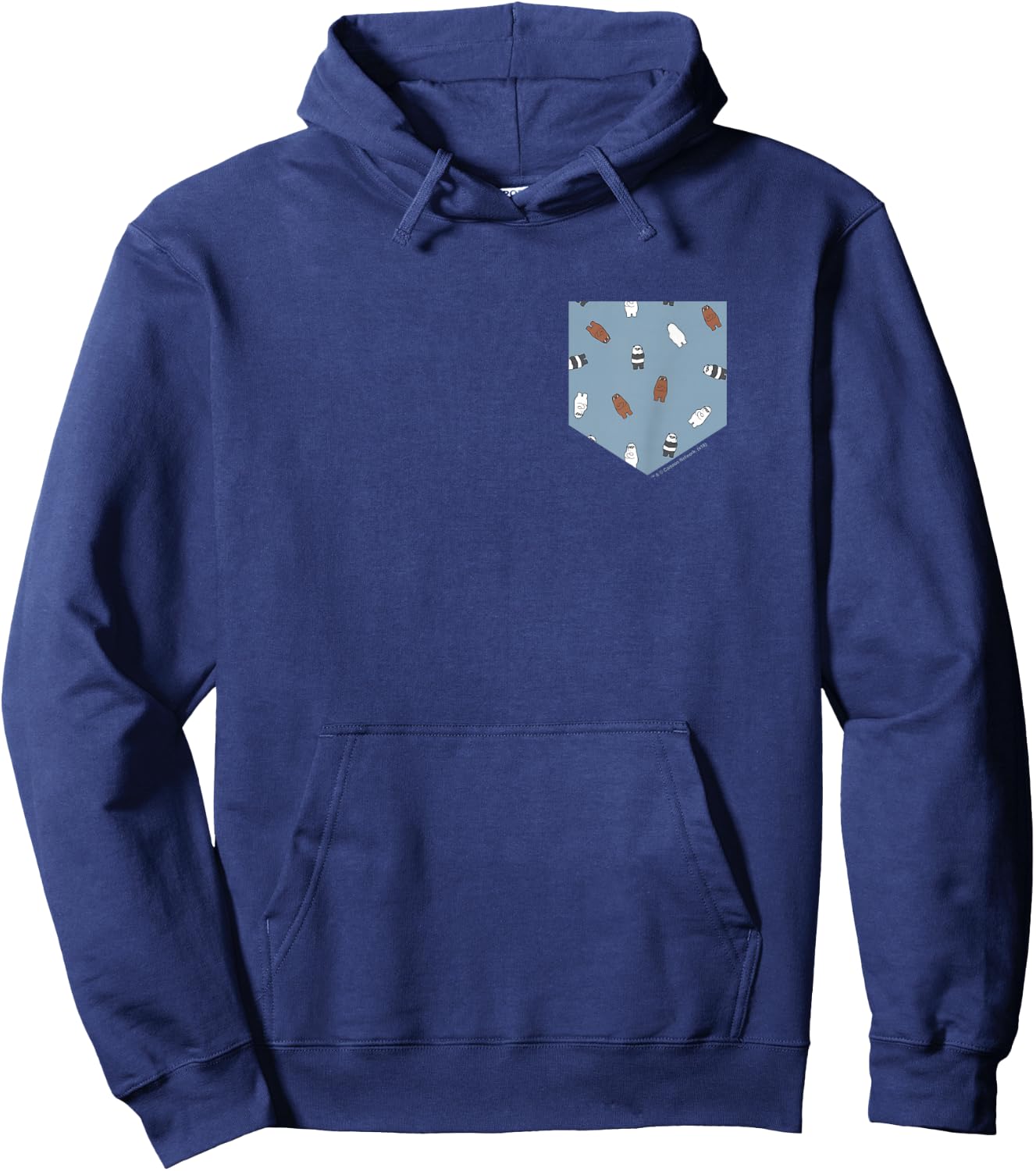 We Bare Bears Pocket Print Hoodie - Hoodie | Navy