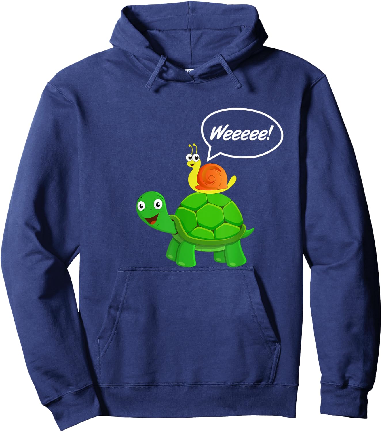 Funny Turtle Snail Hoodie - Hoodie | Navy