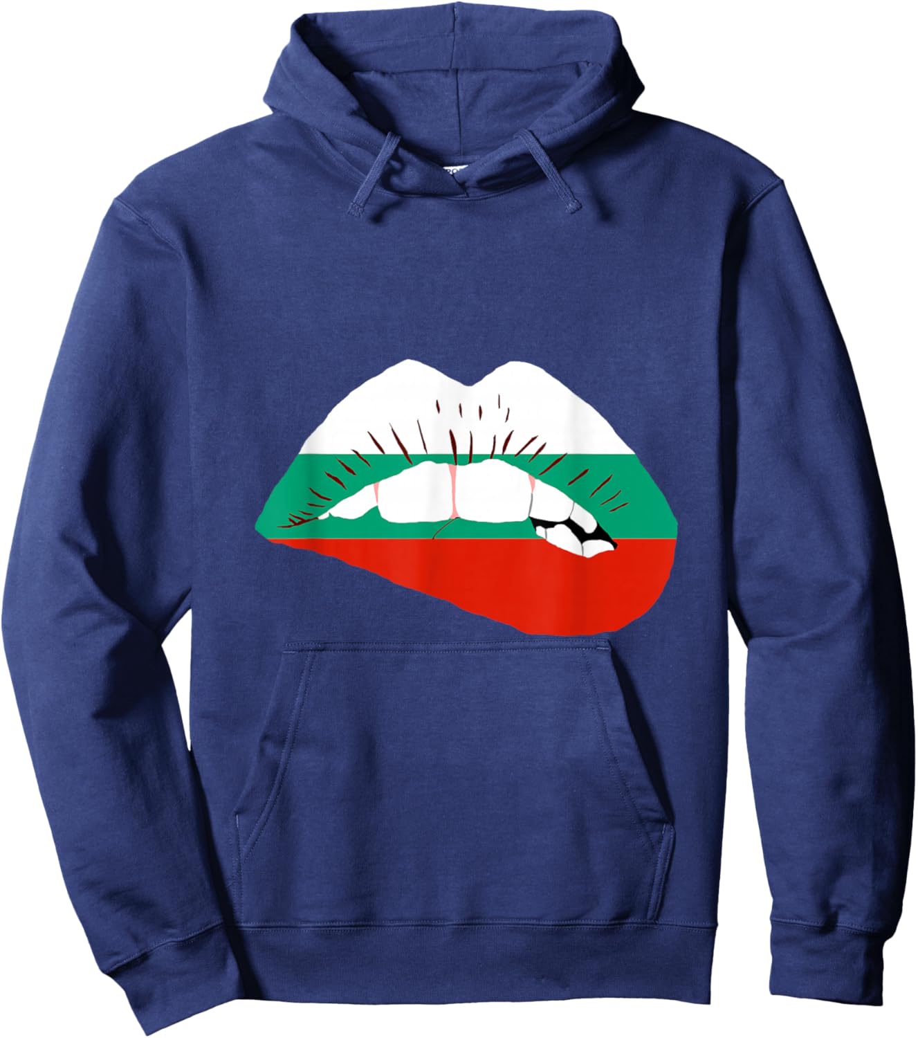 Bulgarian Flag Lip Bulgarian Roots Bulgarian Pride Bulgaria Hoodie - Hoodie | Navy