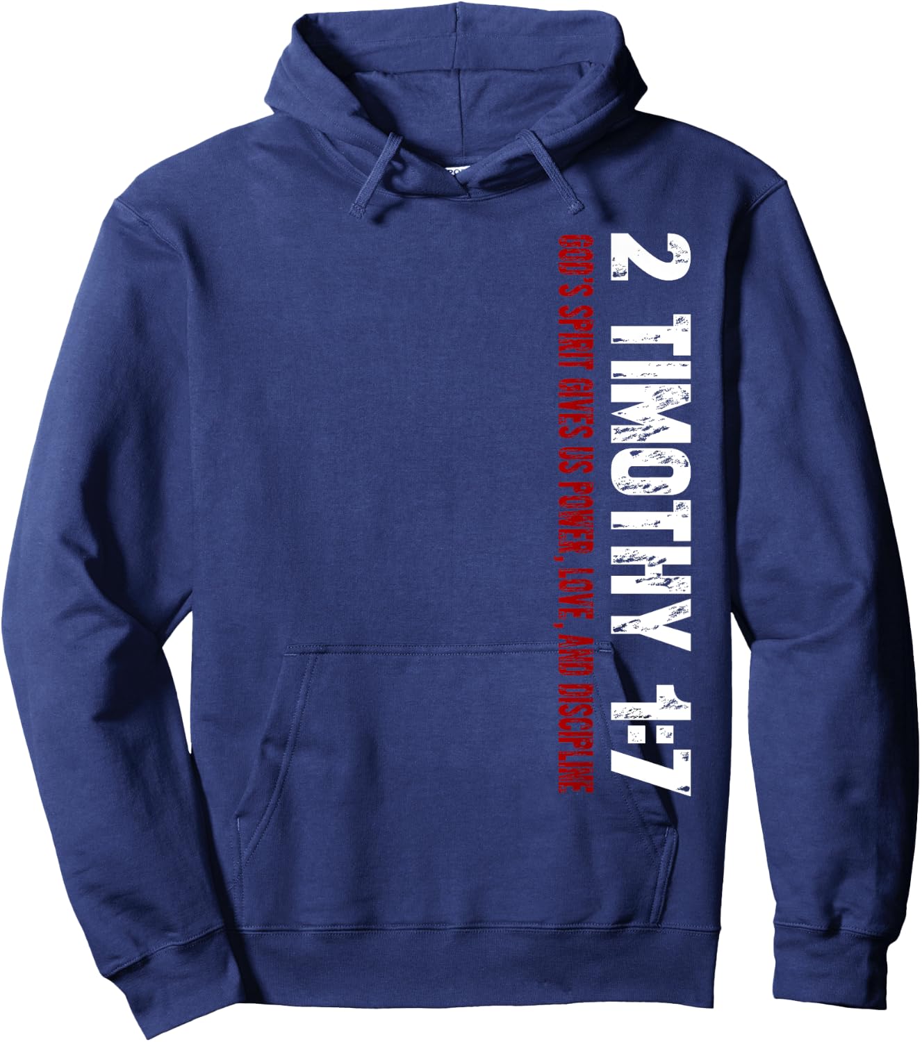 Christian 2 Timothy 1:7 Hoodie - Hoodie | Navy