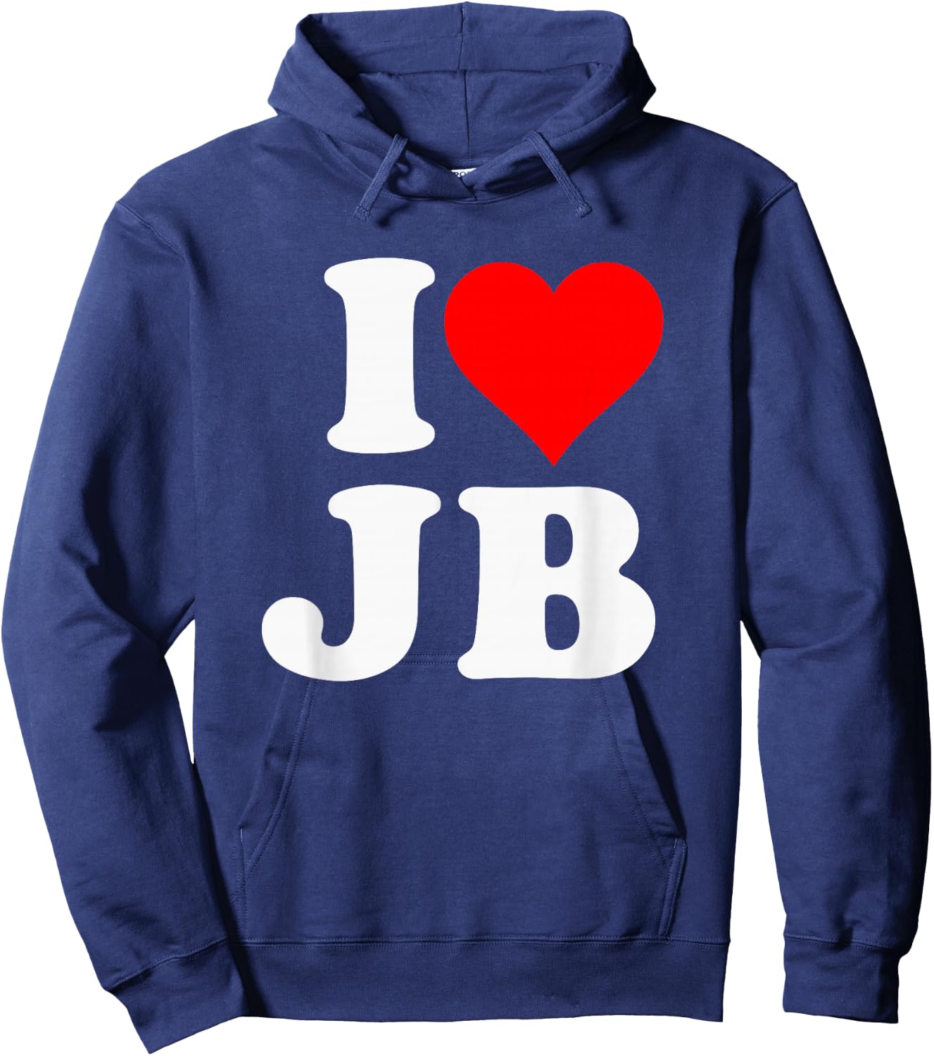 I Love JB Heart Gift Hoodie - Hoodie | Navy