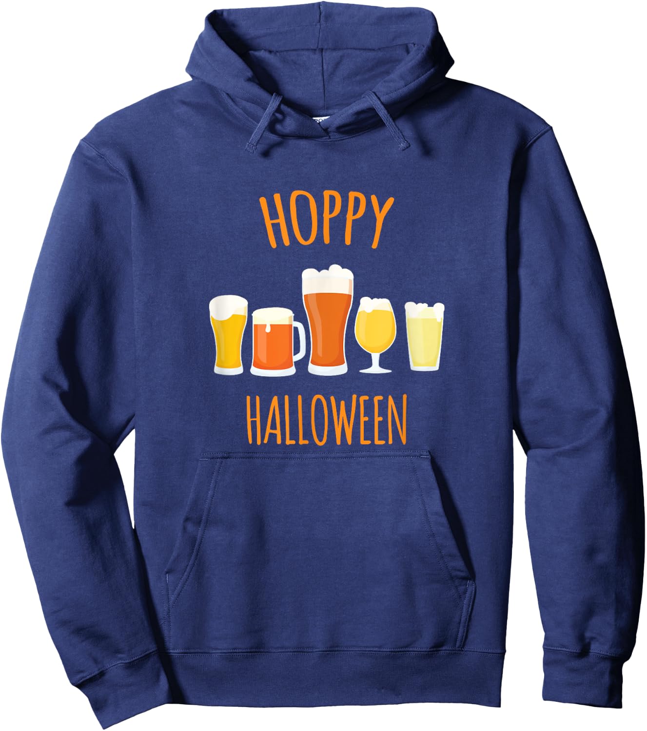 Hoppy Halloween - Funny Halloween Beer Drinking Gift Hoodie - Hoodie | Navy