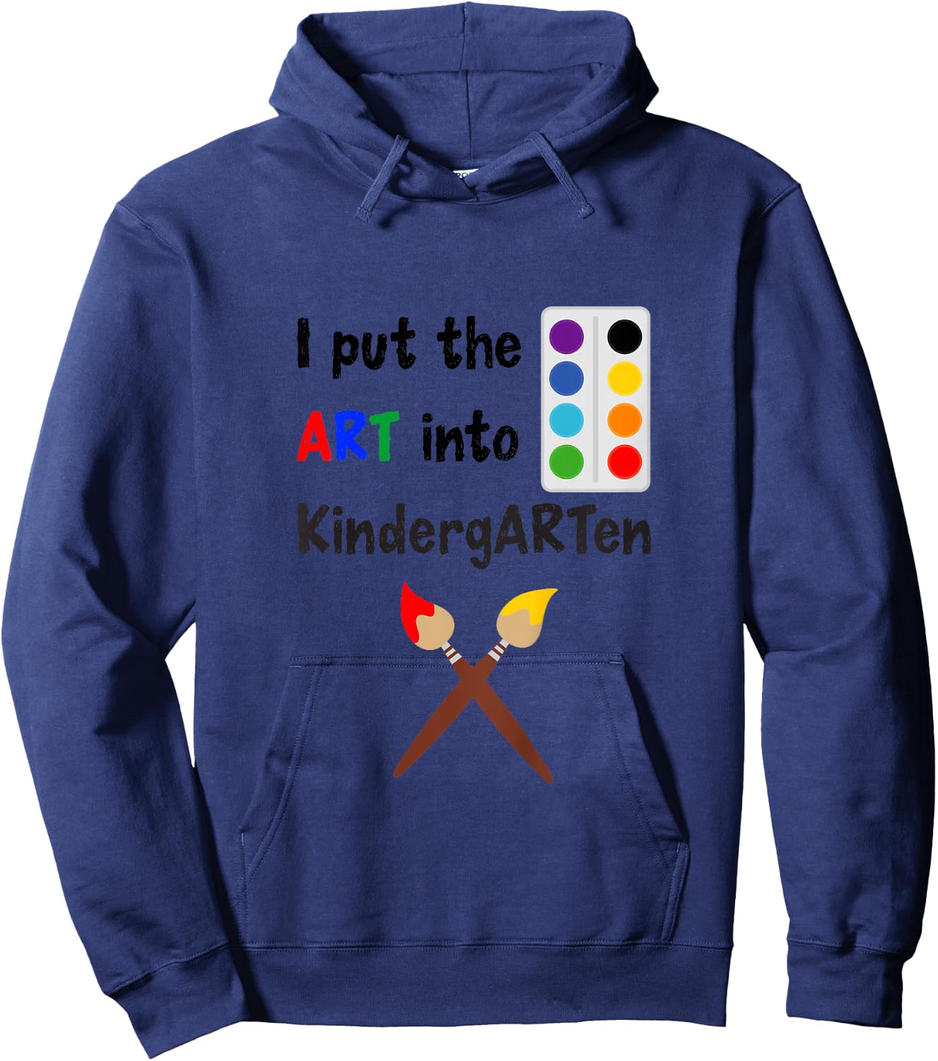 Kids Kindergarten For Artistic Creative Boys Girls Art Painting Hoodie - Hoodie | Navy