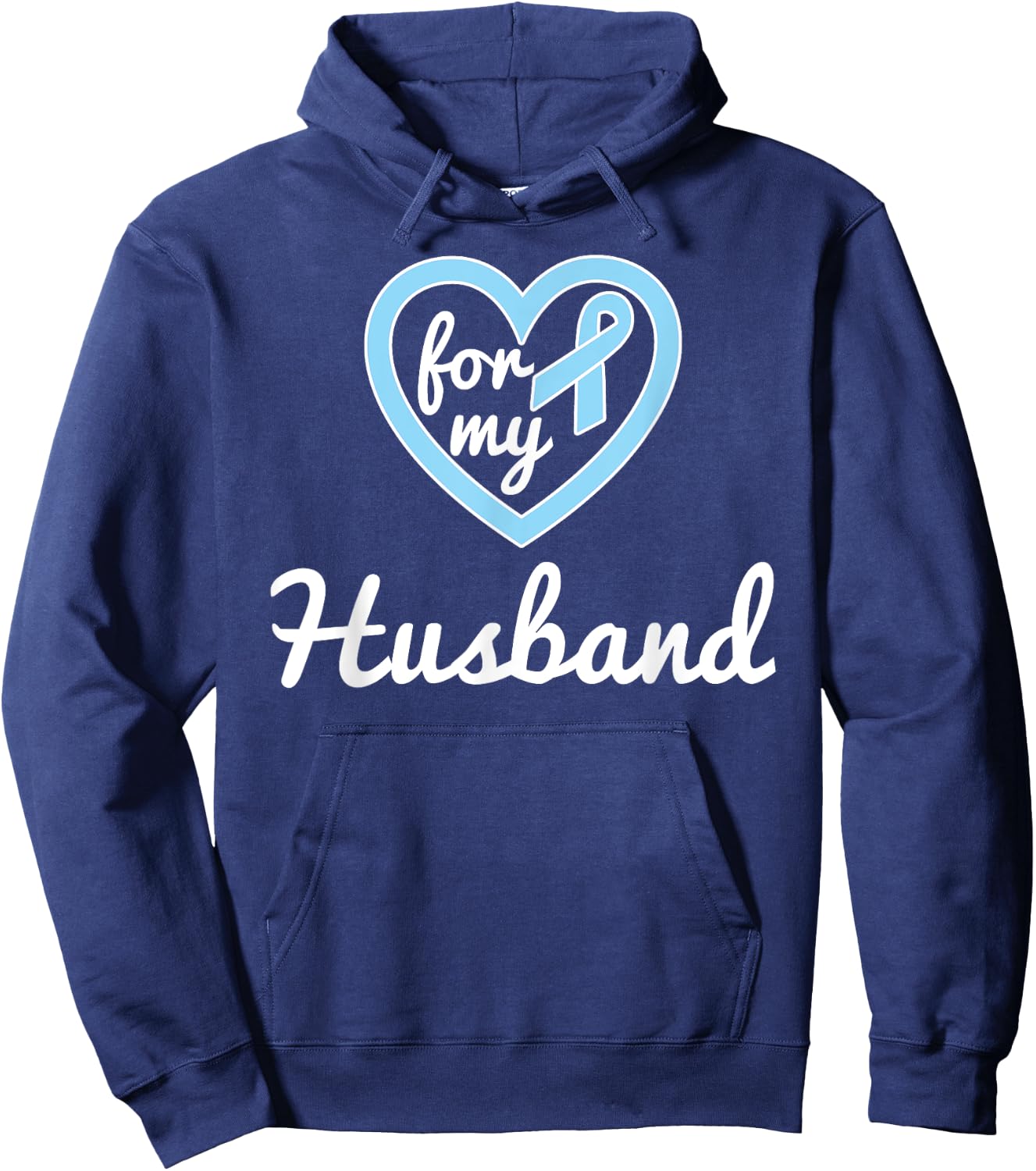 Prostate Cancer Shirts For Husband Ribbon Awareness Shirts Hoodie - Hoodie | Navy