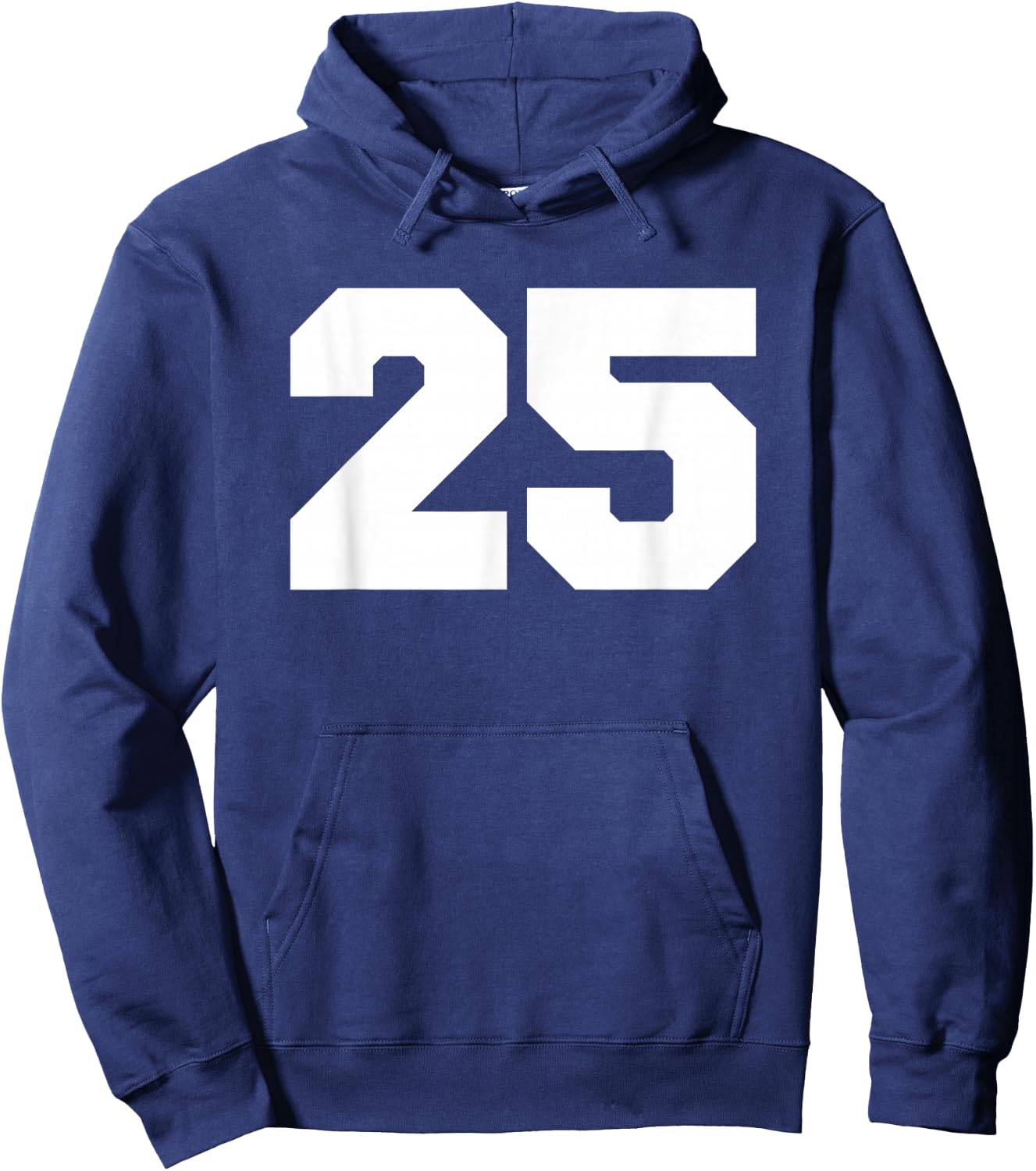 Number 25 Sports Jersey Player #25 Fan FRONT Print Varsity Hoodie - Hoodie | Navy