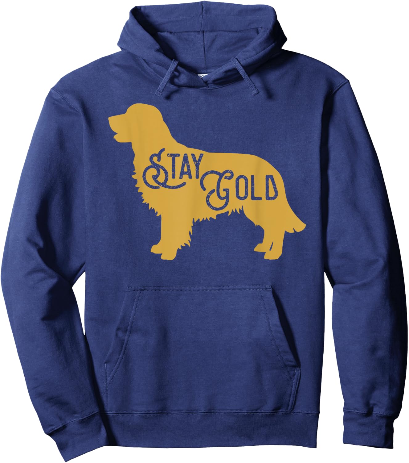 Beautiful Golden Retriever Dog Silhouette Stay Gold Hoodie - Hoodie | Navy