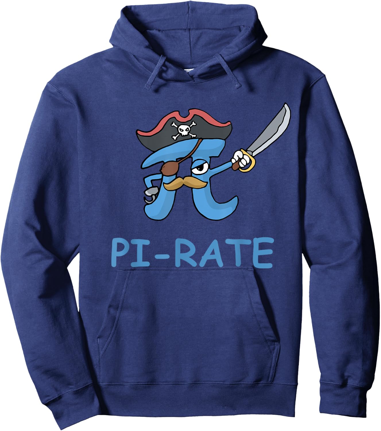 Pi Rate Funny Pi Pirate Hoodie - Hoodie | Navy