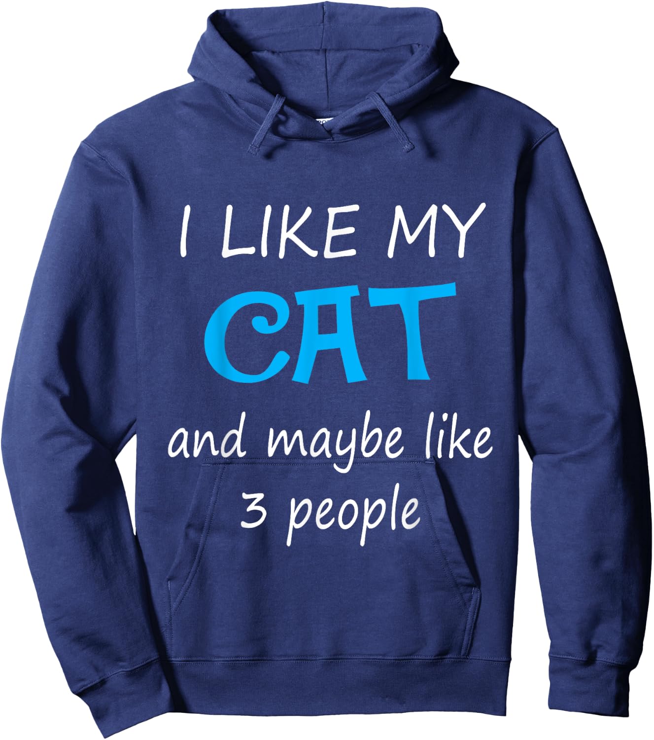 I Like My Cat And Maybe Like 3 People Women Girls Kids Hoodie - Hoodie | Navy