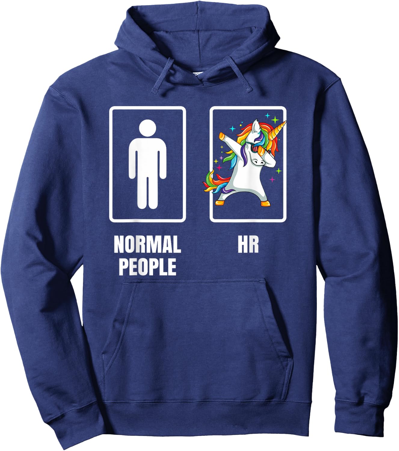 Dabbing Unicorn Boss & HR Human Resource Manager Office Hoodie - Hoodie | Navy