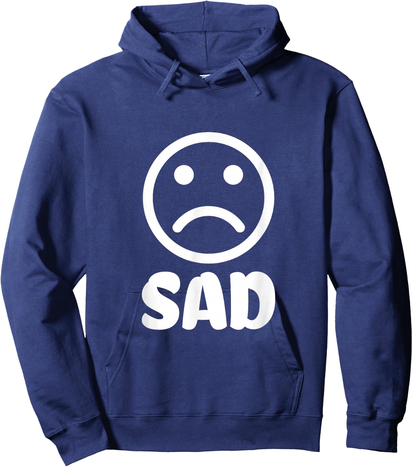 Sad Face Hoodie - Hoodie | Navy