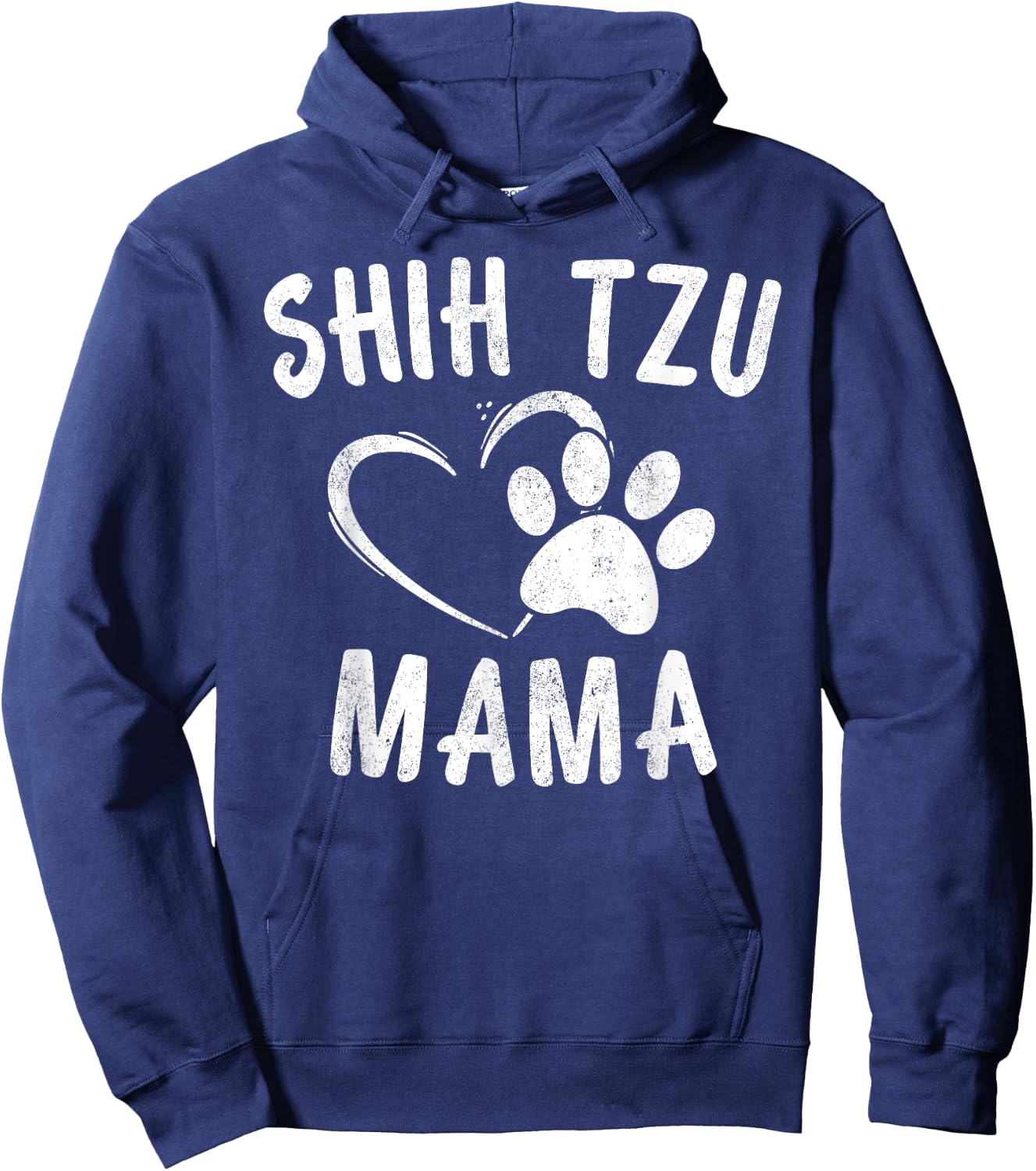 Funny Shih Tzu Mama Gift Pet Doggy Lover Apparel Dog Mom Hoodie - Hoodie | Navy