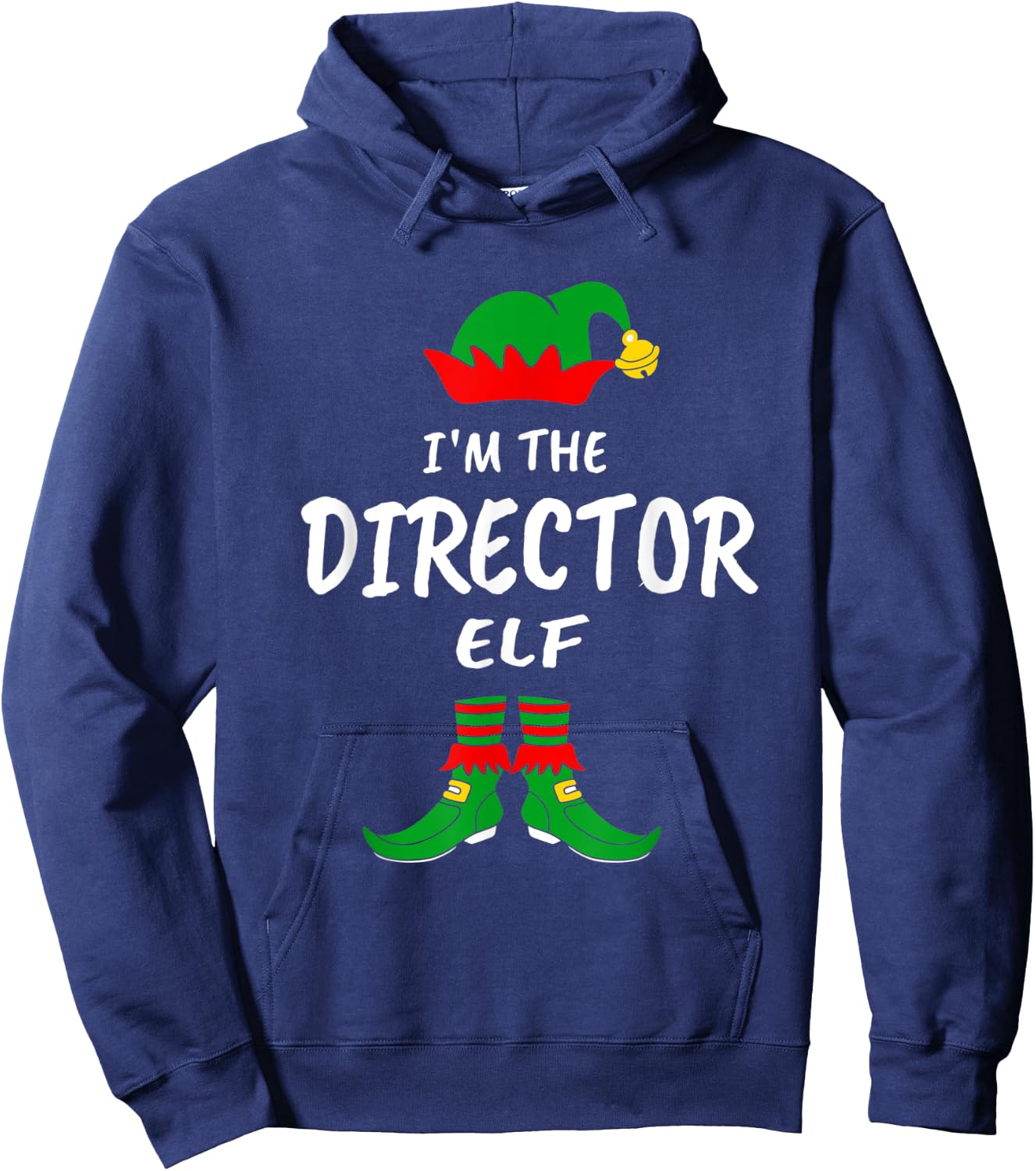 I'm The Director Elf Cute Matching Family Pajamas Christmas Hoodie - Hoodie | Navy