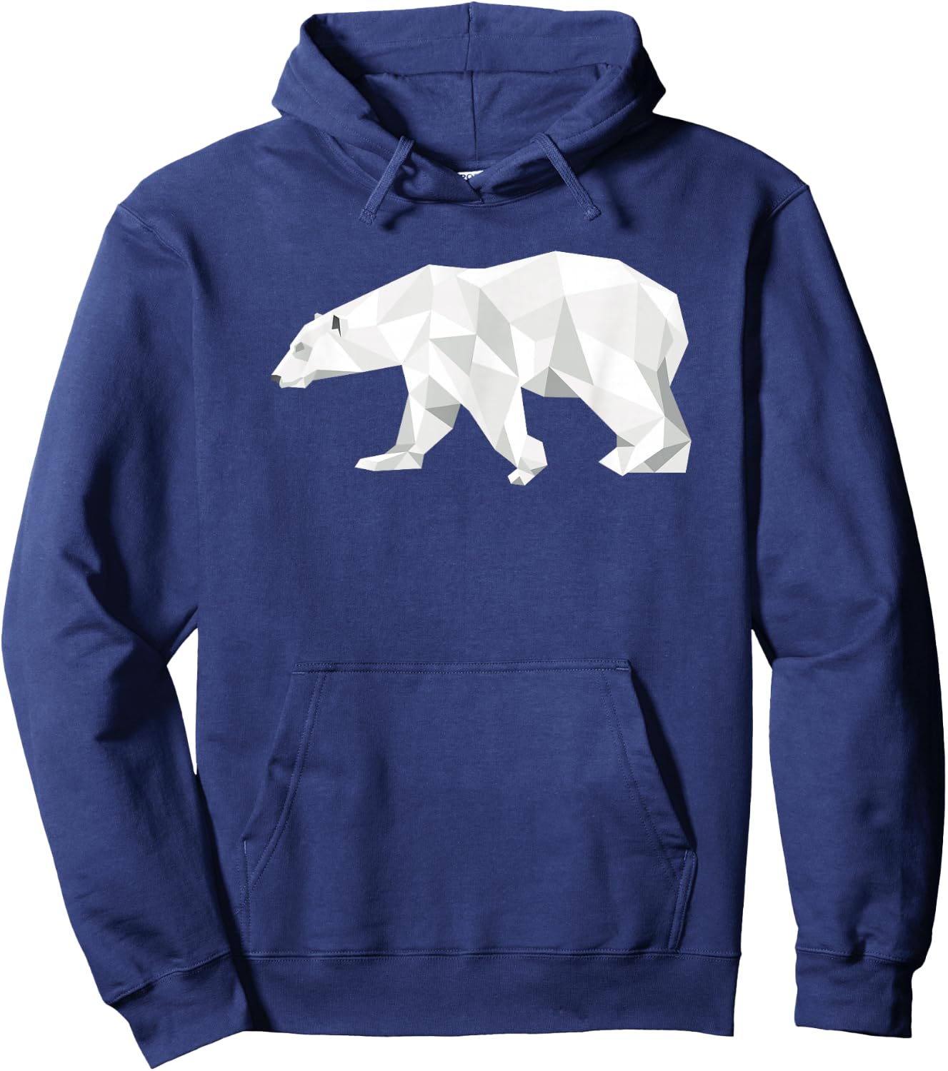 Cool Polar Bear Geometric Pattern Boho Art Christmas Animal Hoodie - Hoodie | Navy