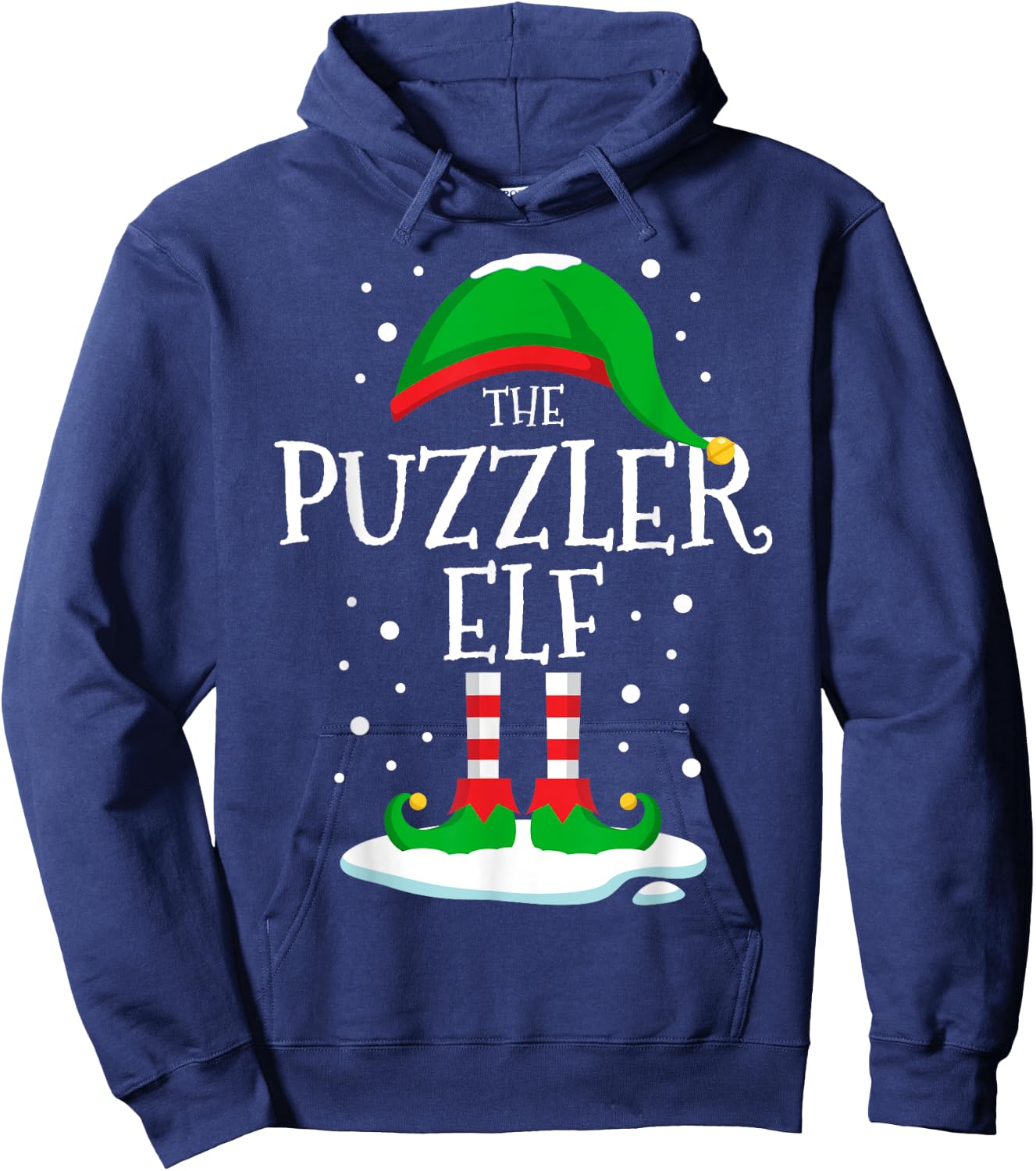 The Puzzler Elf Christmas Family Matching Xmas Group Funny Hoodie - Hoodie | Navy