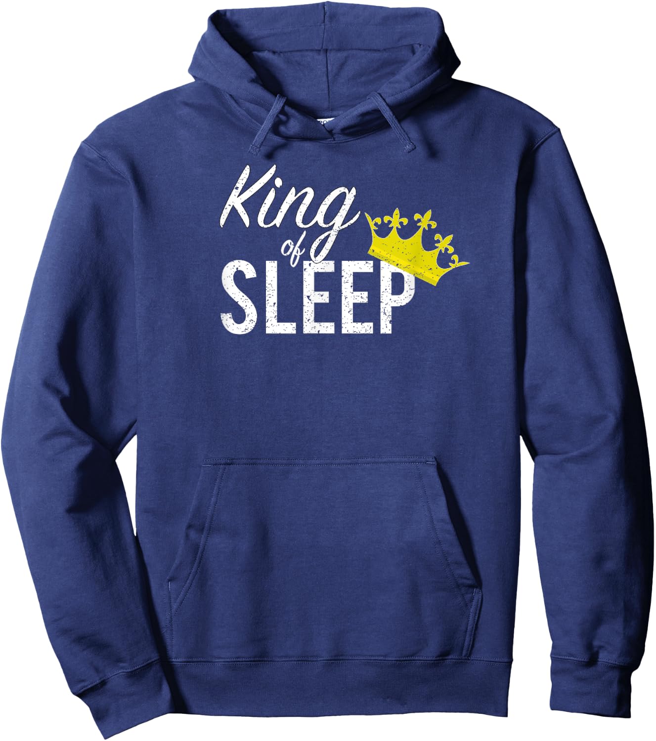 King of Sleep Crown Funny Pajamas Nap Snooze Hoodie - Hoodie | Navy