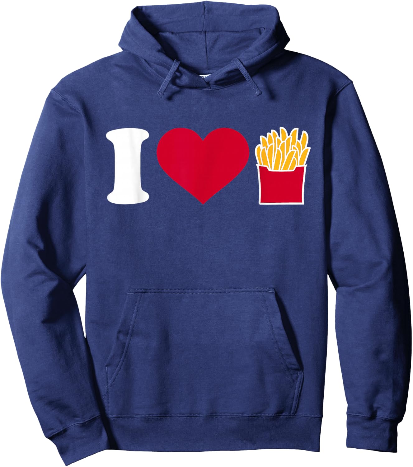 I Love French Fries Hoodie - Hoodie | Navy