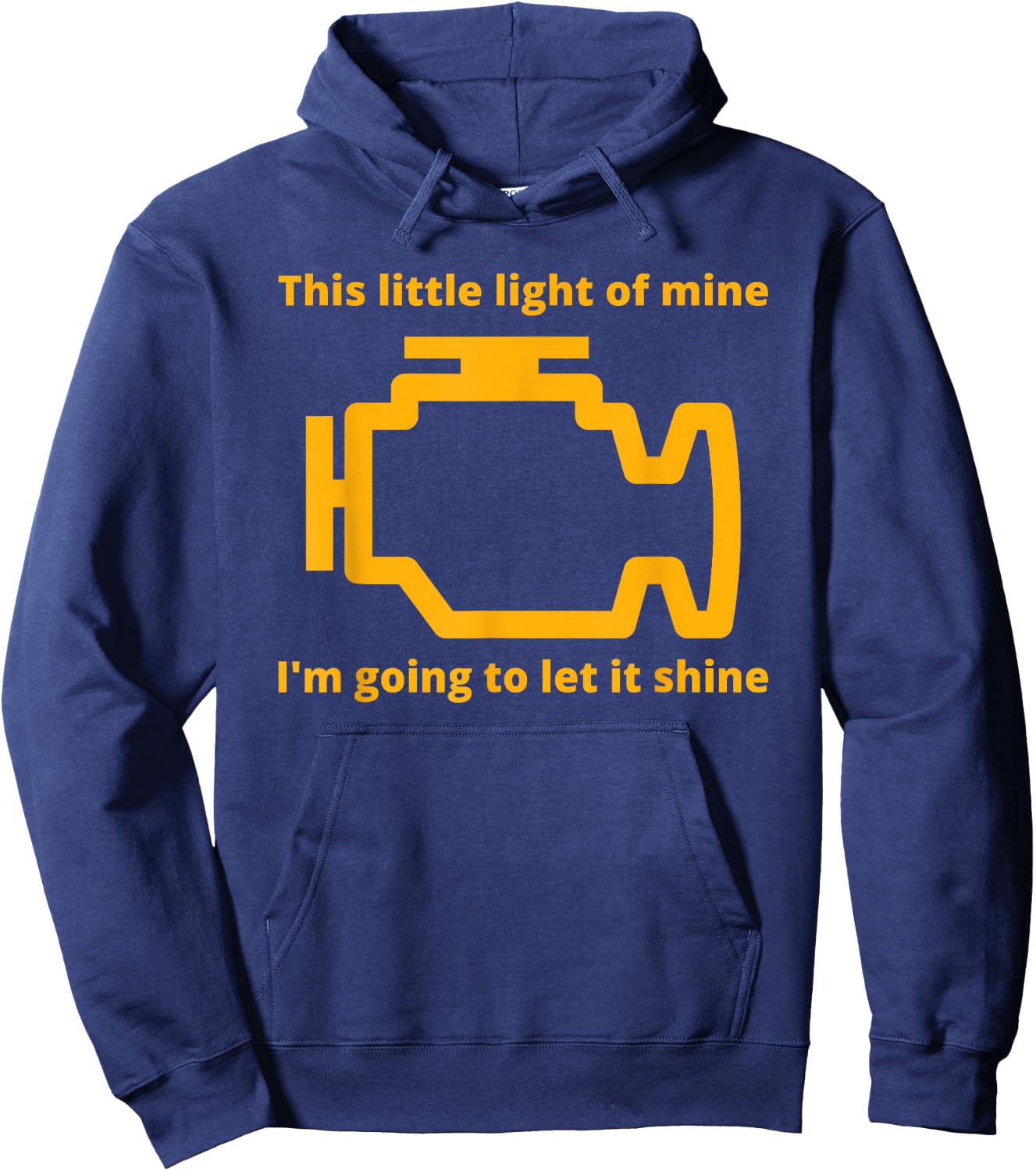 This Little Light of Mine - Check Engine Light Hoodie - Hoodie | Navy