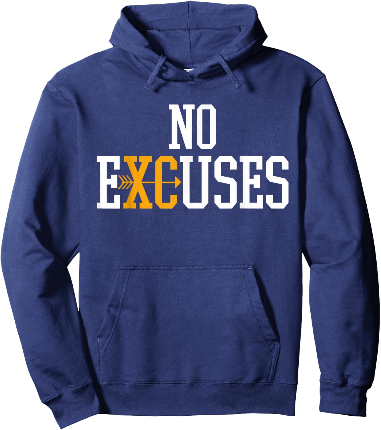 No Excuses Cross Country Track And Field Running Hoodie - Hoodie | Navy