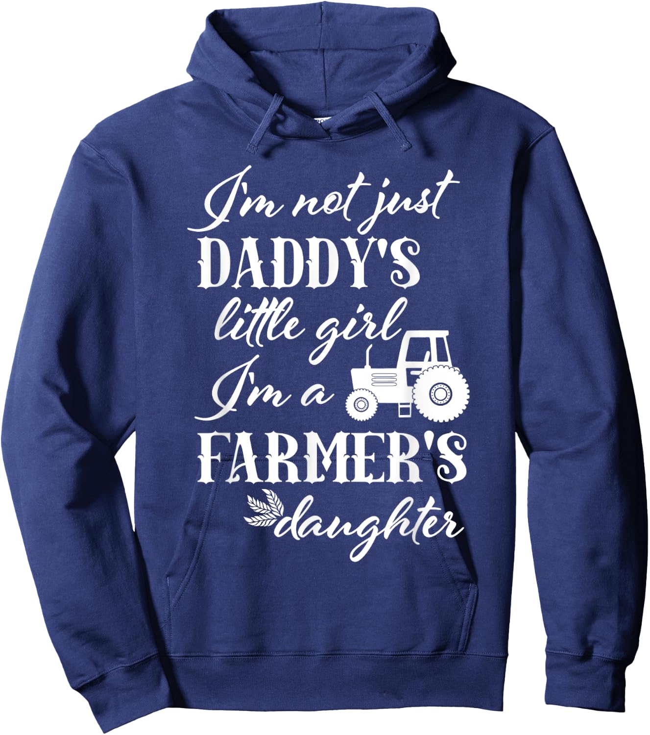 Farmer's Daughter T Shirt | Daddy's Little Girl Farm Tractor Hoodie - Hoodie | Navy