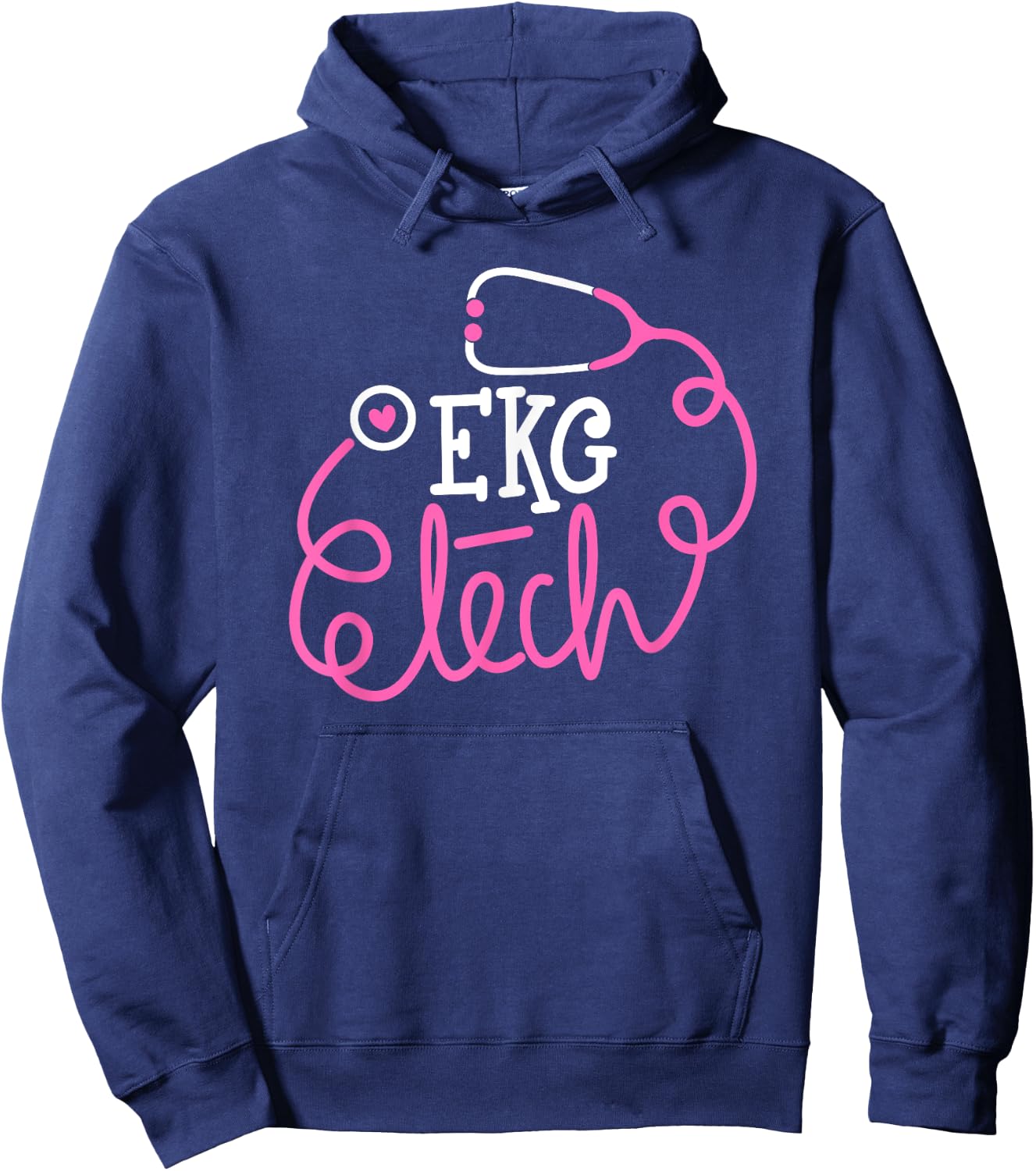 EKG Tech Shirt Electrocardiograph technologists technicians Hoodie - Hoodie | Navy