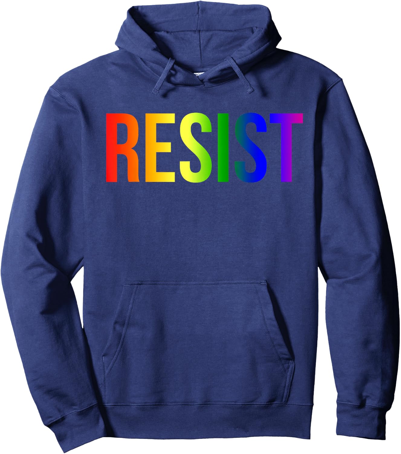 Resist Rainbow Flag Nationa Pride March Shirt Hoodie - Hoodie | Navy