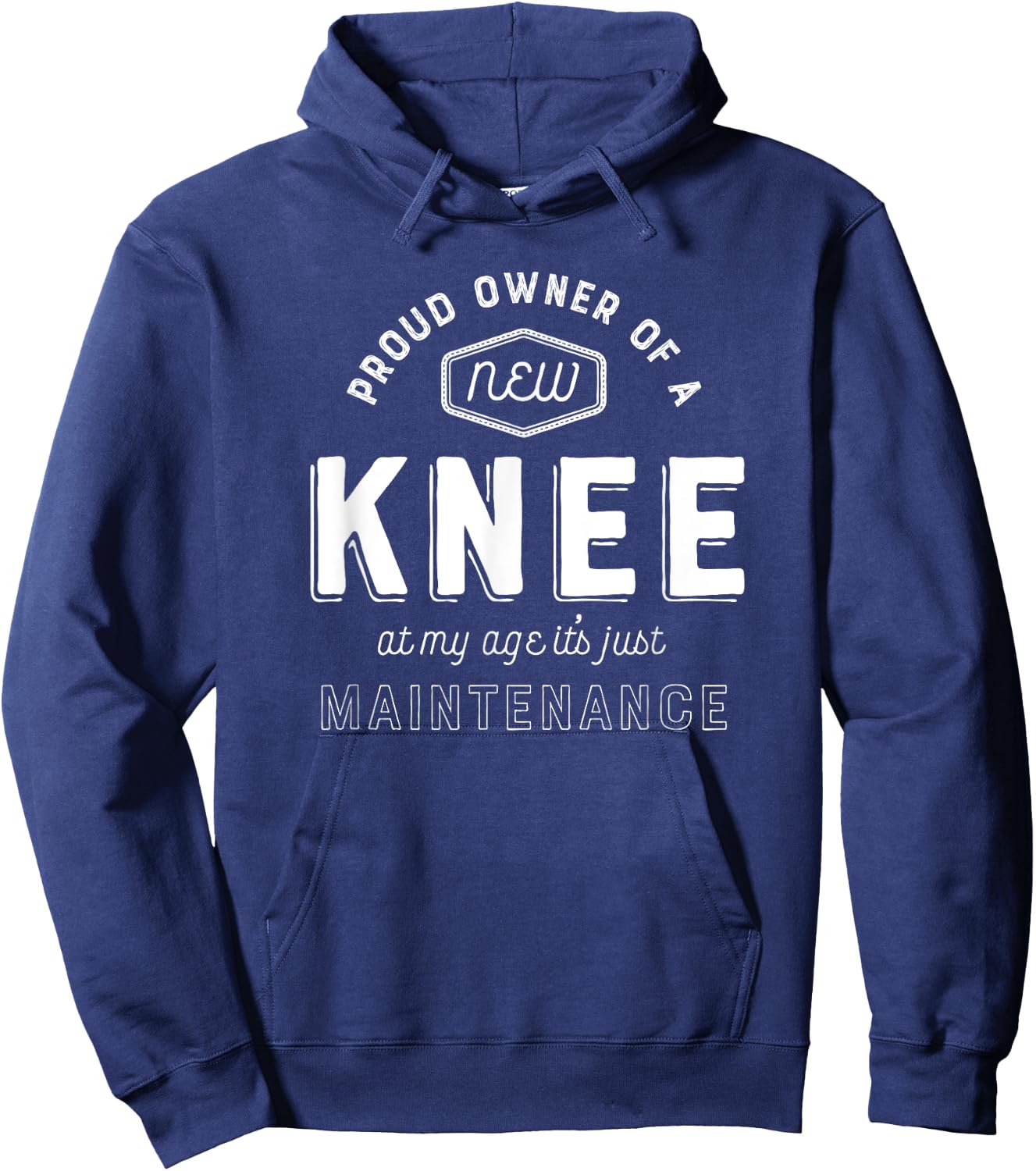 Knee Replacement Surgery Shirt Funny Get Well Gift Hospital Hoodie - Hoodie | Navy