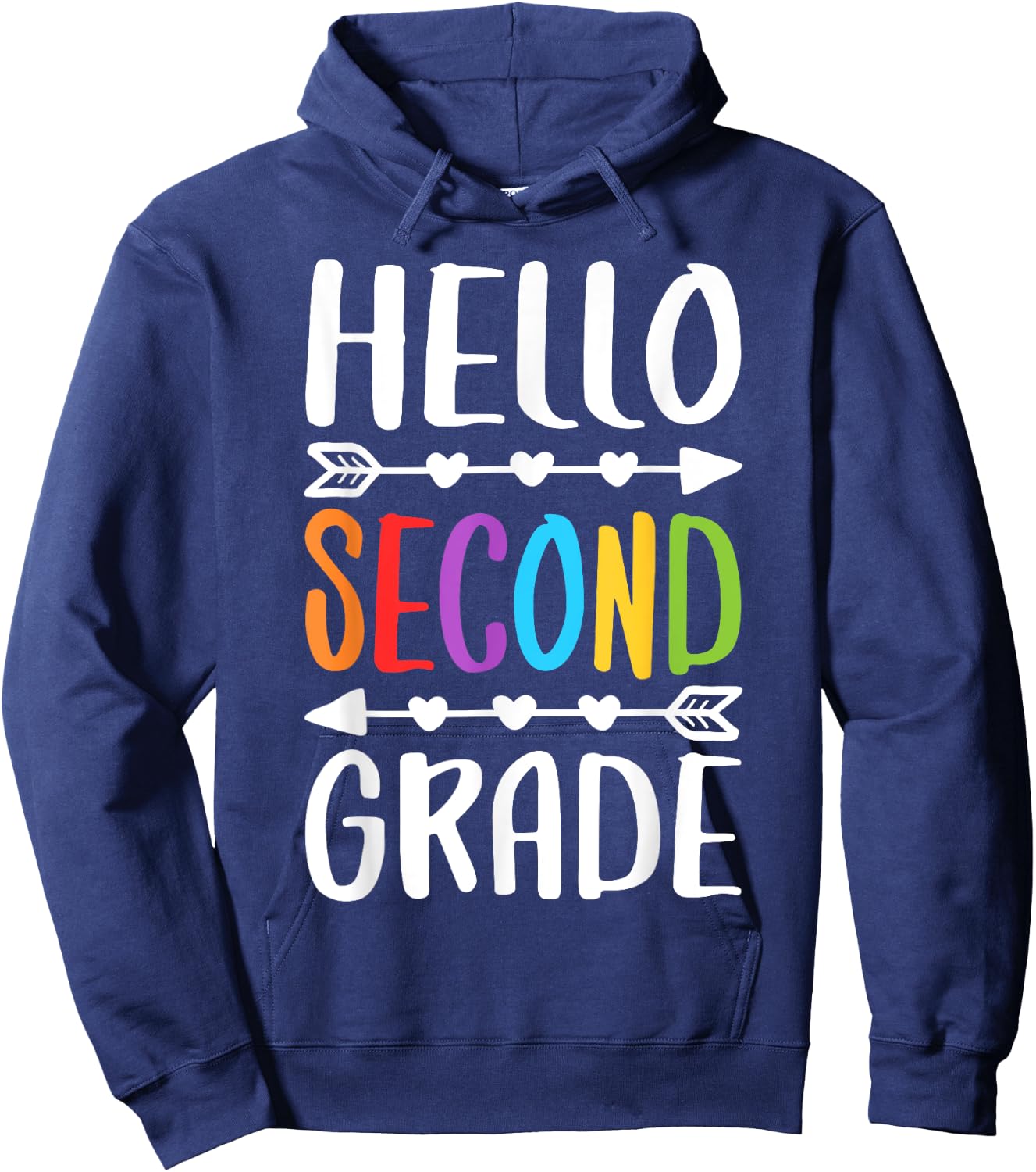 Hello Second Grade Shirt 2nd Grade Boy Girl Student Teacher Hoodie - Hoodie | Navy