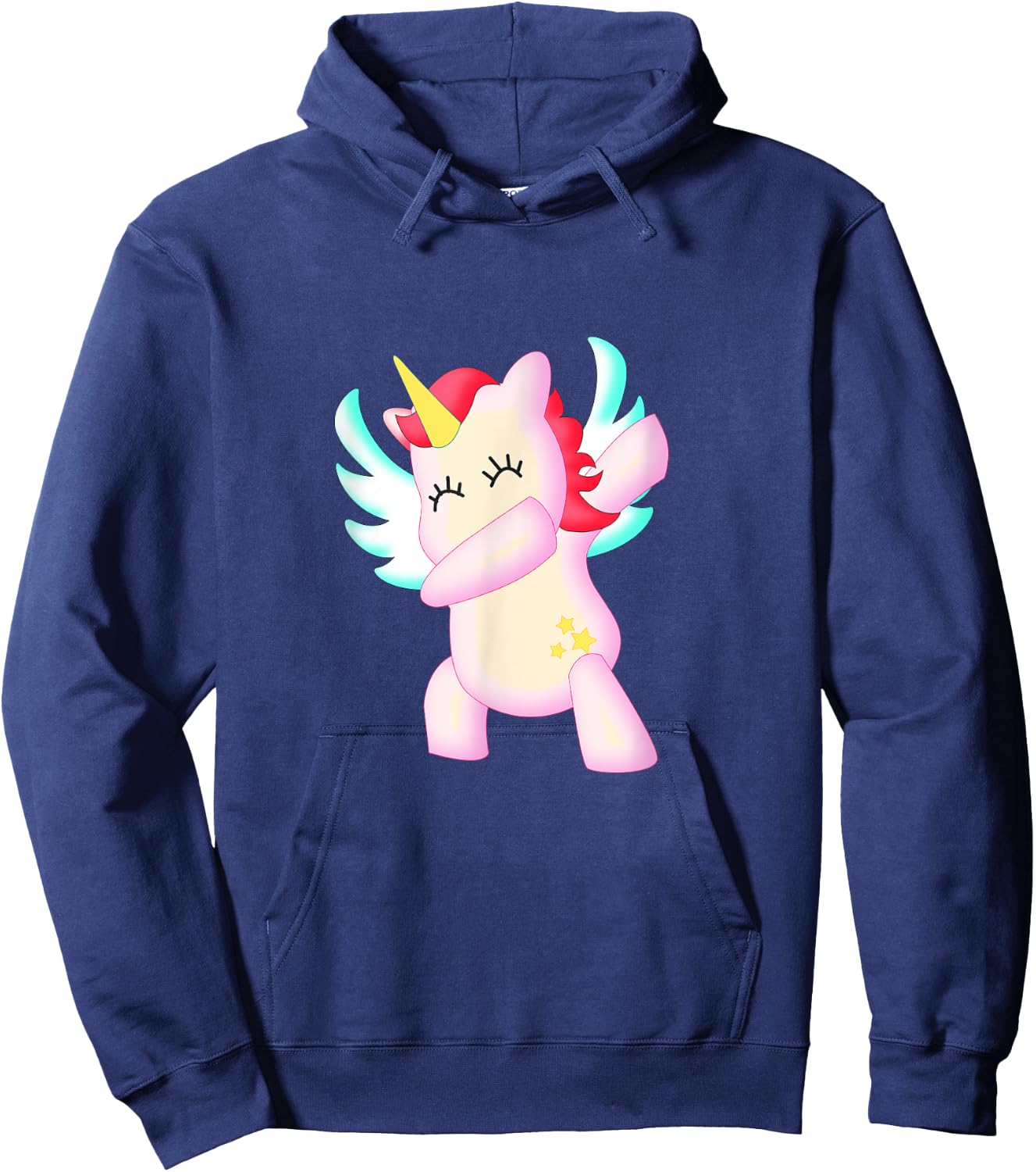 Cute Dabbing Unicorn Shirt | Funny Unicorn Angel Dab Hoodie - Hoodie | Navy