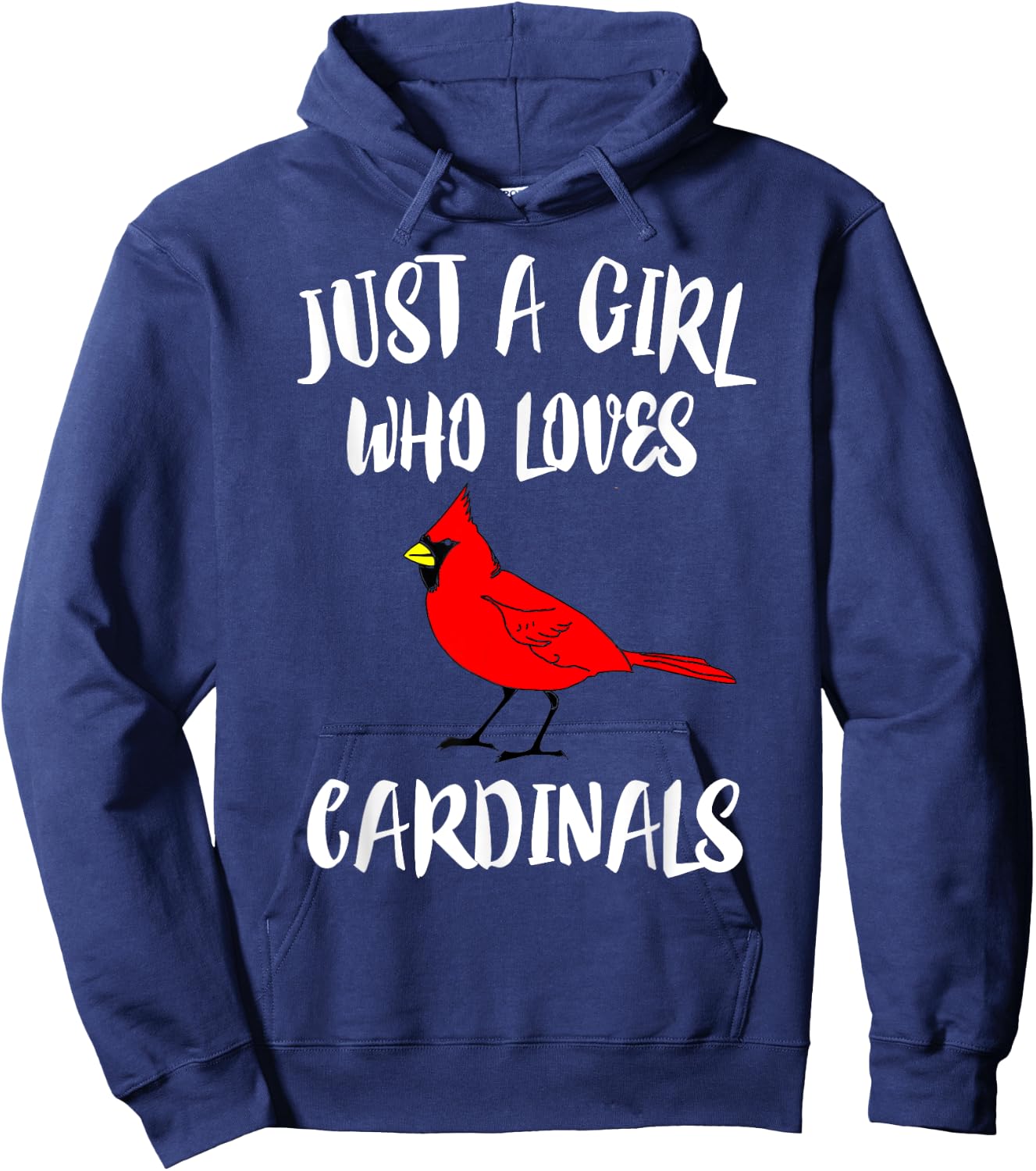 Just a Girl Who Loves Cardinals Bird Birding Gift Hoodie - Hoodie | Navy