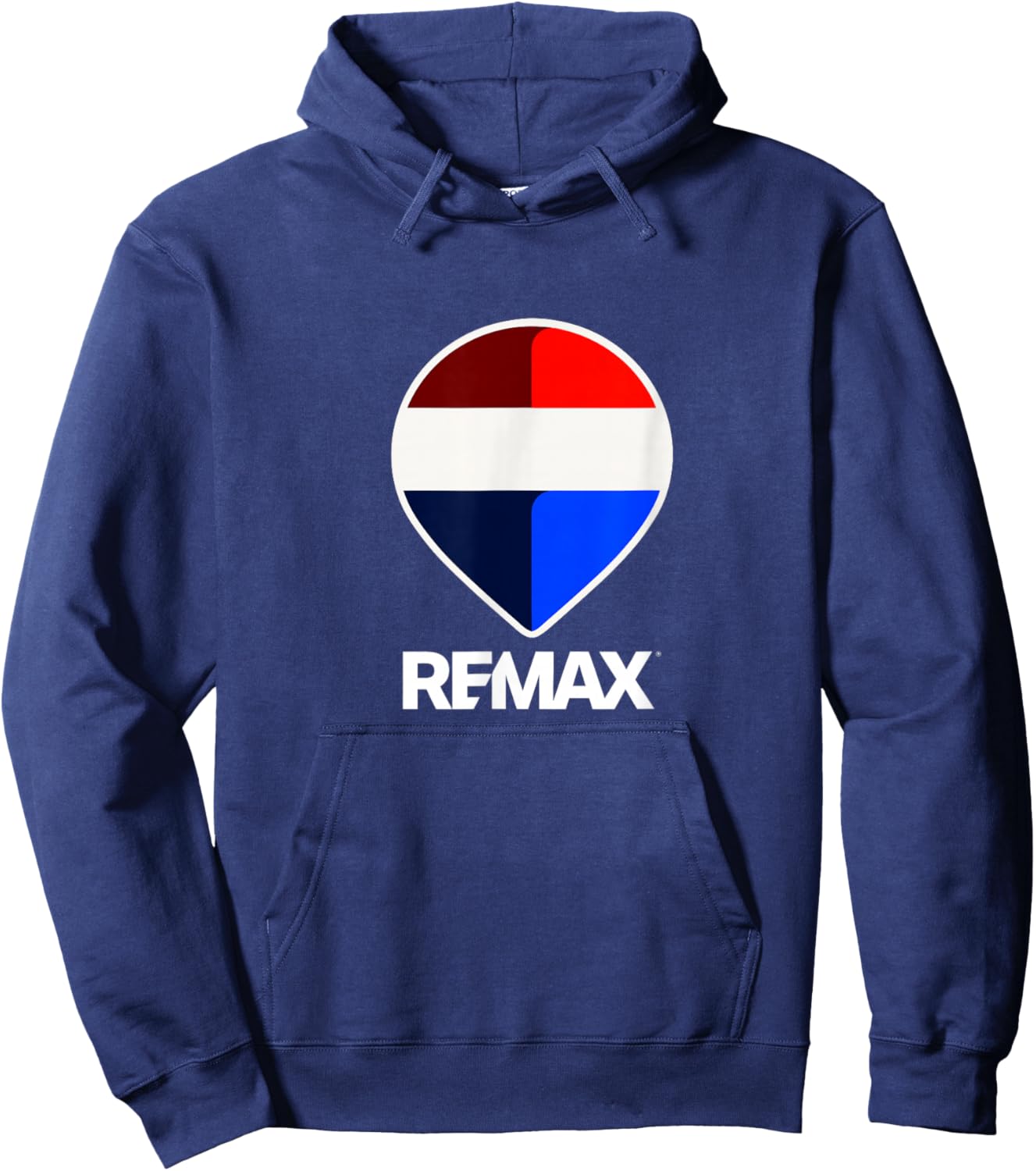 REMAX - Large Balloon Logo - White Text Hoodie - Hoodie | Navy
