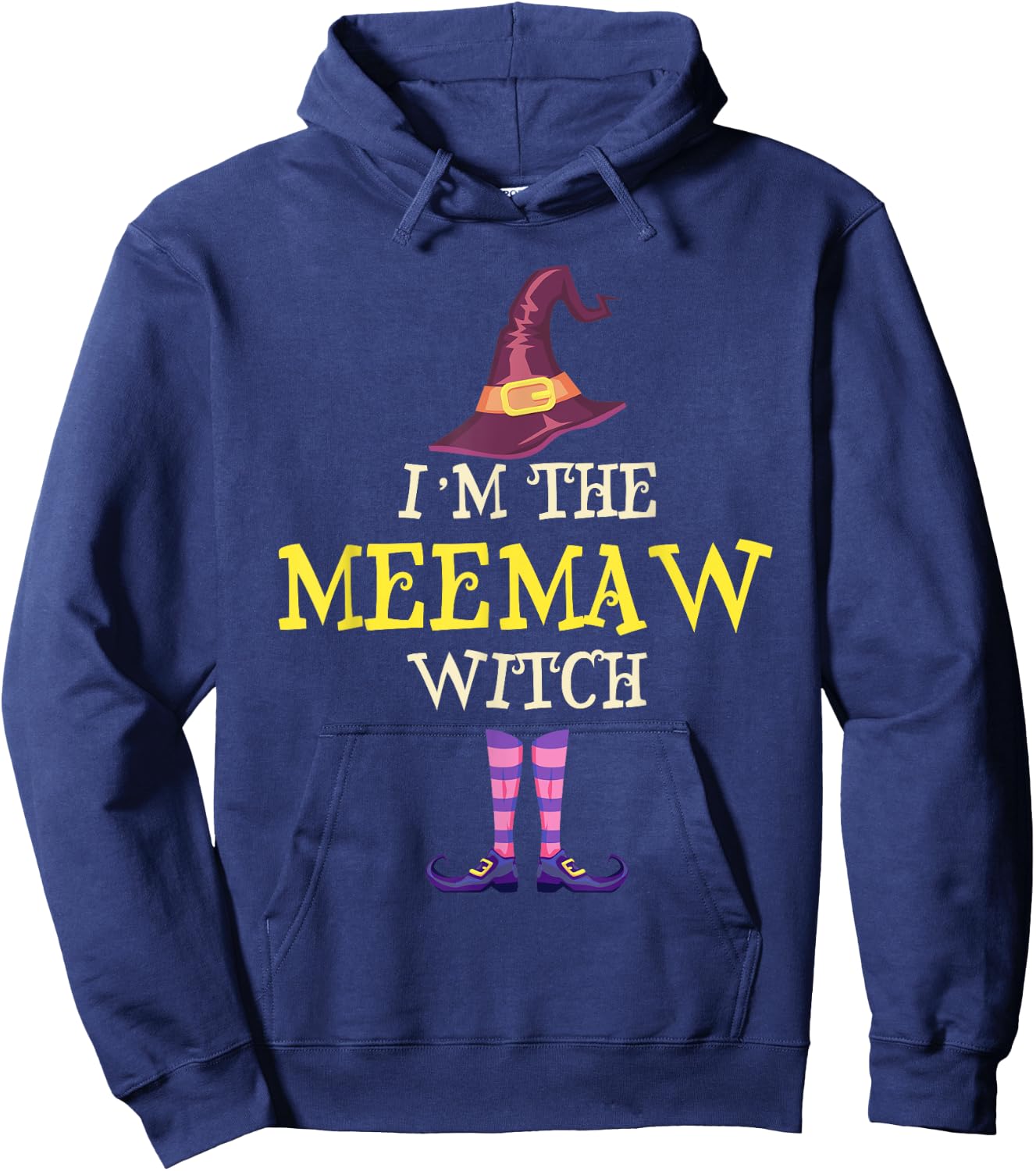 I'm The Meemaw Witch Costume Halloween Funny Witchy Mee-Maw Hoodie - Hoodie | Navy
