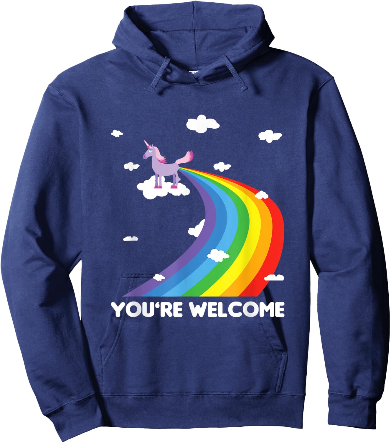 Fun Unicorn Rainbow Fart Poop Where Rainbows From Joke Gift Hoodie - Hoodie | Navy