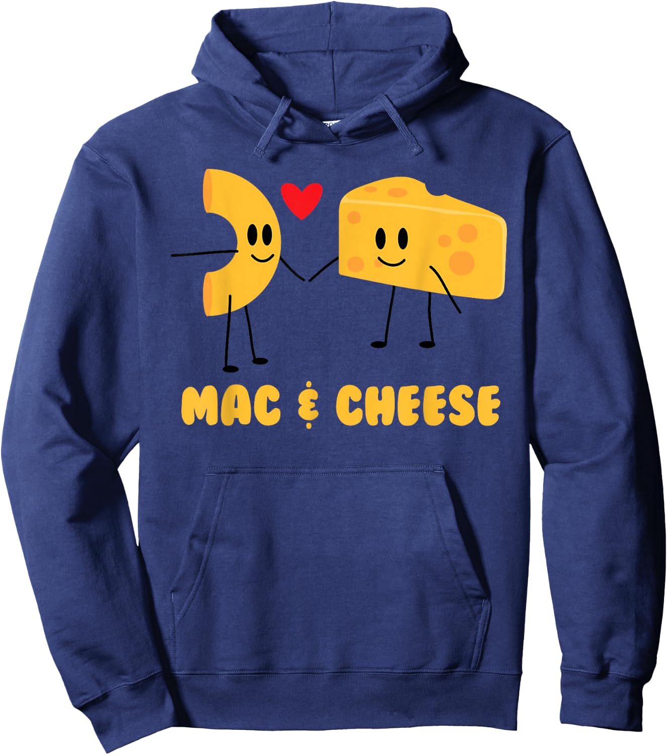 Funny Mac & Cheese Love Food - Cute Veggie Gift Hoodie - Hoodie | Navy